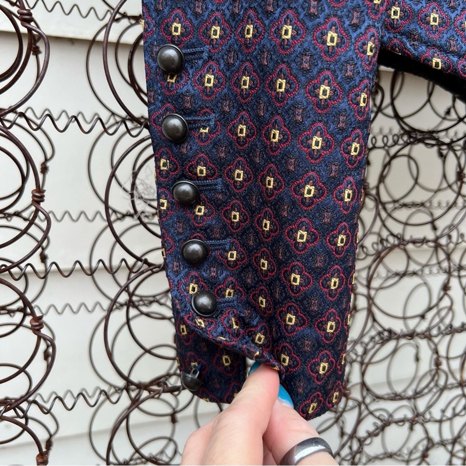 Free People Free People Shrunken Jacquard Jacket Blazer SMALL Size S / US 4 / IT 40 - 5 Thumbnail