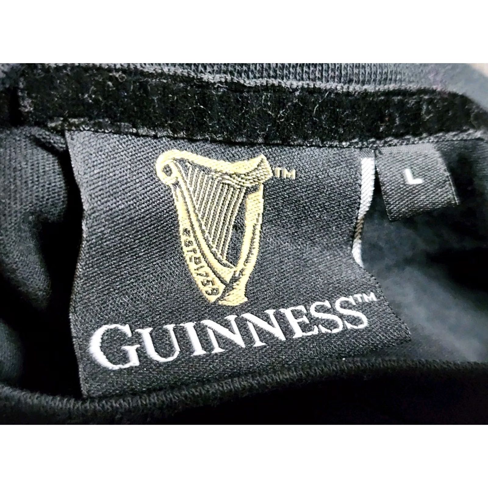 Vintage Guinness Mens T-Shirt Black Harp Crew Neck Short Sleeve Large Cotton Officially Licensed"} Size US L / EU 52-54 / 3 - 6 Thumbnail