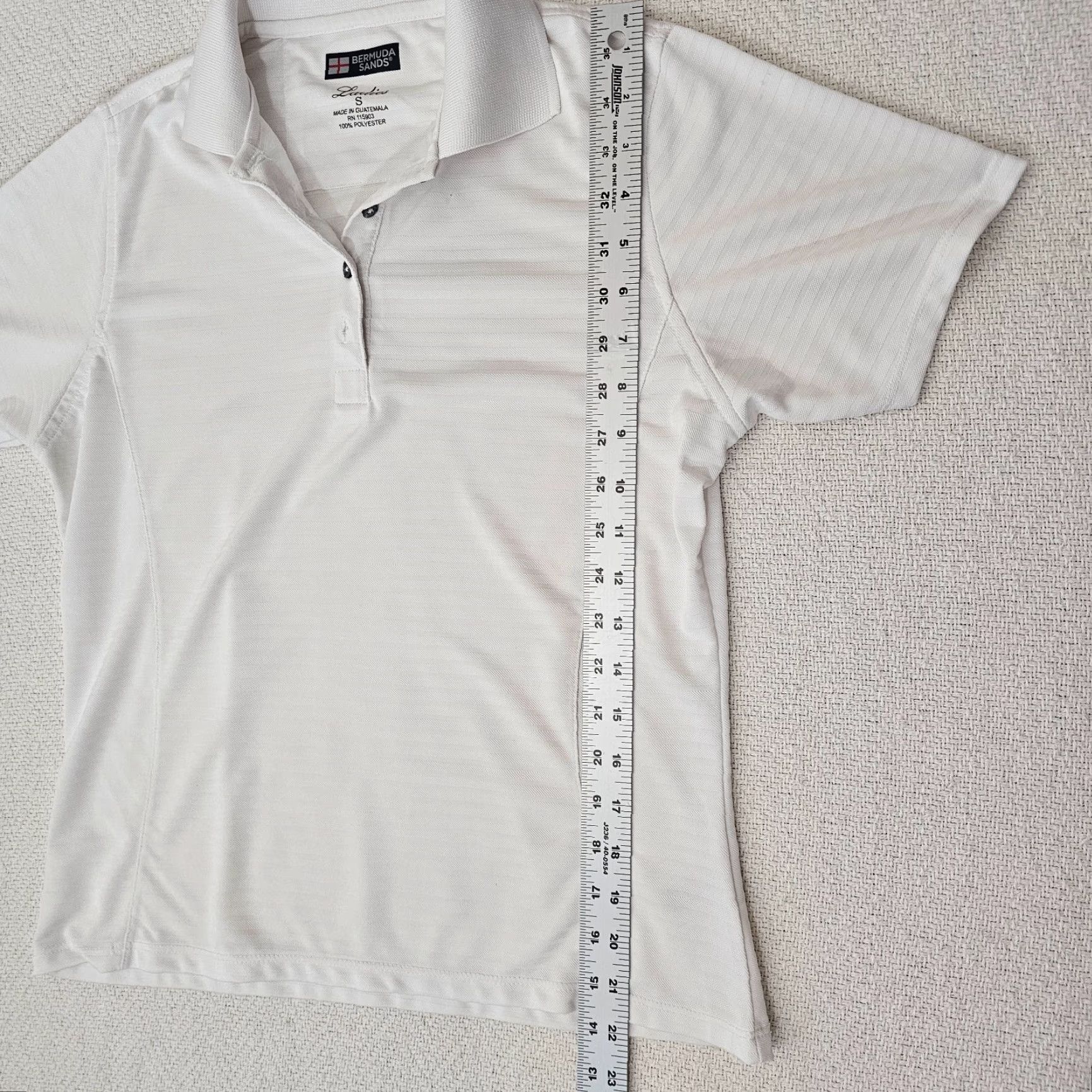 Vintage VINTAGE Bermuda Sands Polo Shirt Women S White Short Sleeve Golf Top Stripe Size S / US 4 / IT 40 - 7 Thumbnail