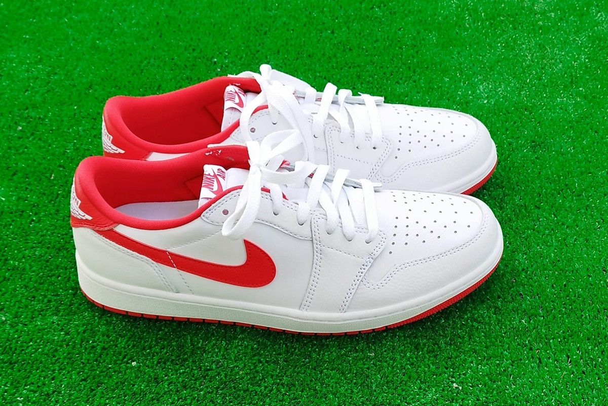Jordan Brand Shoes Air Jordan 1 Low OG University Red Size US 11.5 / EU 44-45 - 1 Thumbnail