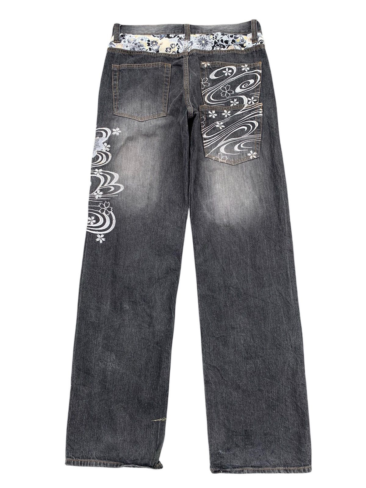 Karakuri Tamashii JAPANESE DOMINATE FISH KOI EMBROIDERED LIKE KARAKURI DENIM Size US 33 - 5 Thumbnail