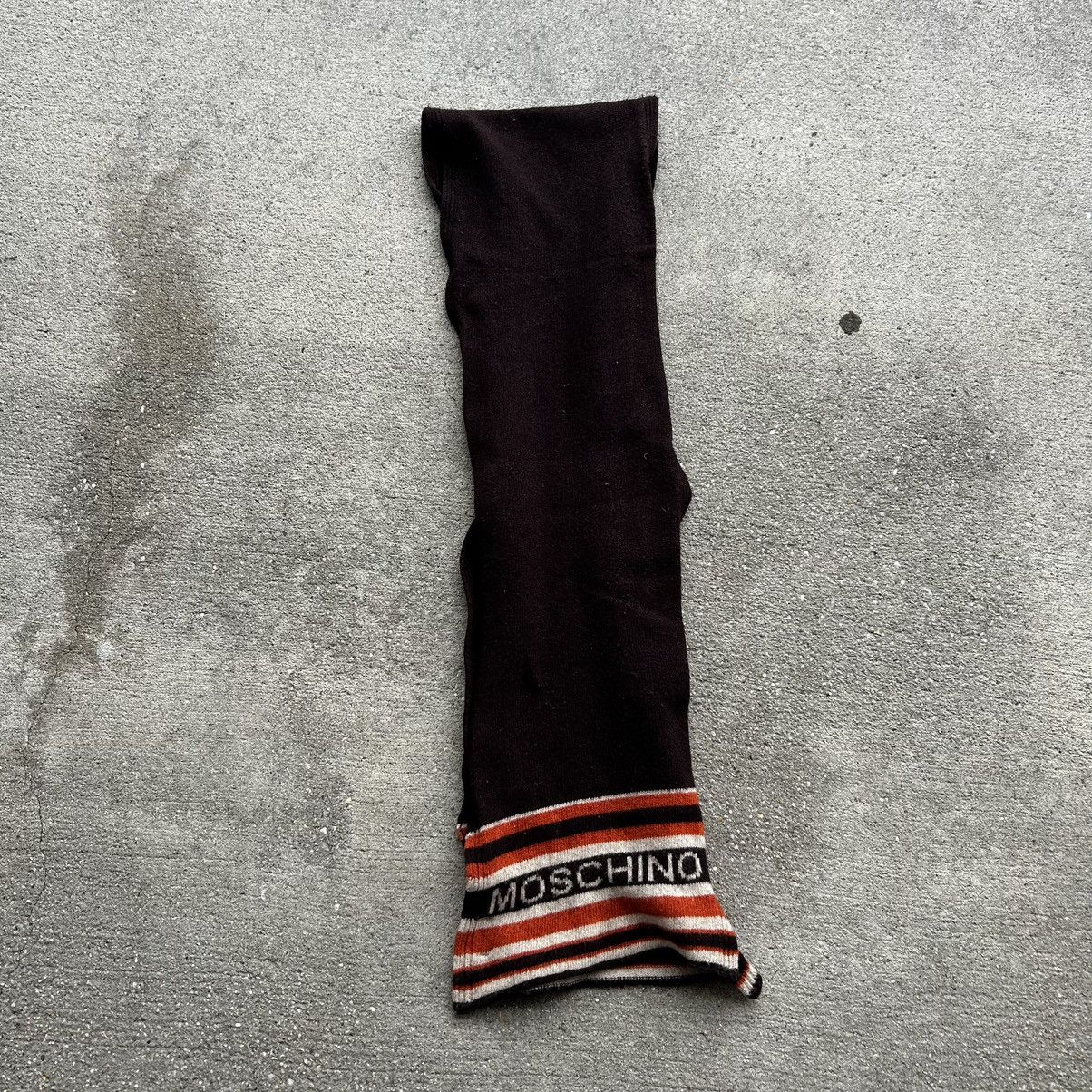 Moschino × Vintage vintage Y2K Moschino brown and orange spell out scarf Size ONE SIZE - 6 Thumbnail
