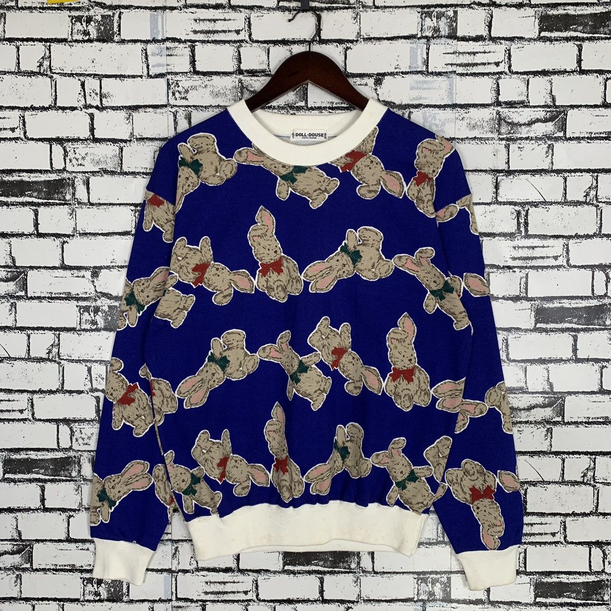 Vintage Doll-Douse Rabbit Full Print Sweatshirt Crewneck Size M / US 6-8 / IT 42-44 - 1 Thumbnail