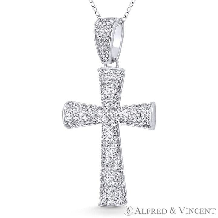 Other Pattée / Formée Cross CZ Pendant in .925 Sterling Silver Size ONE SIZE - 1 Preview