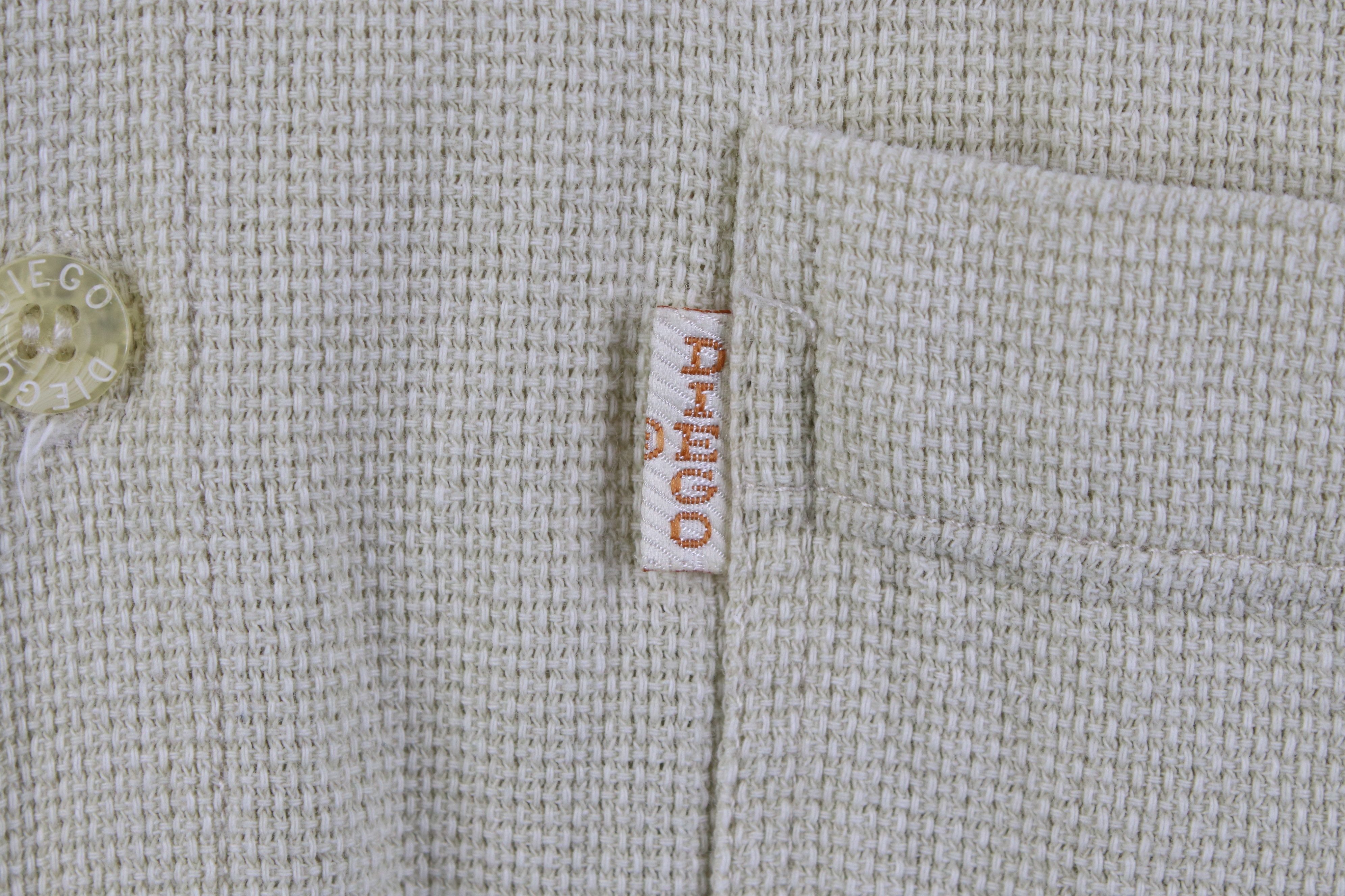 Vintage Vintage 90s Streetwear Weave Short Sleeve Button Shirt Beige Size US XL / EU 56 / 4 - 4 Thumbnail