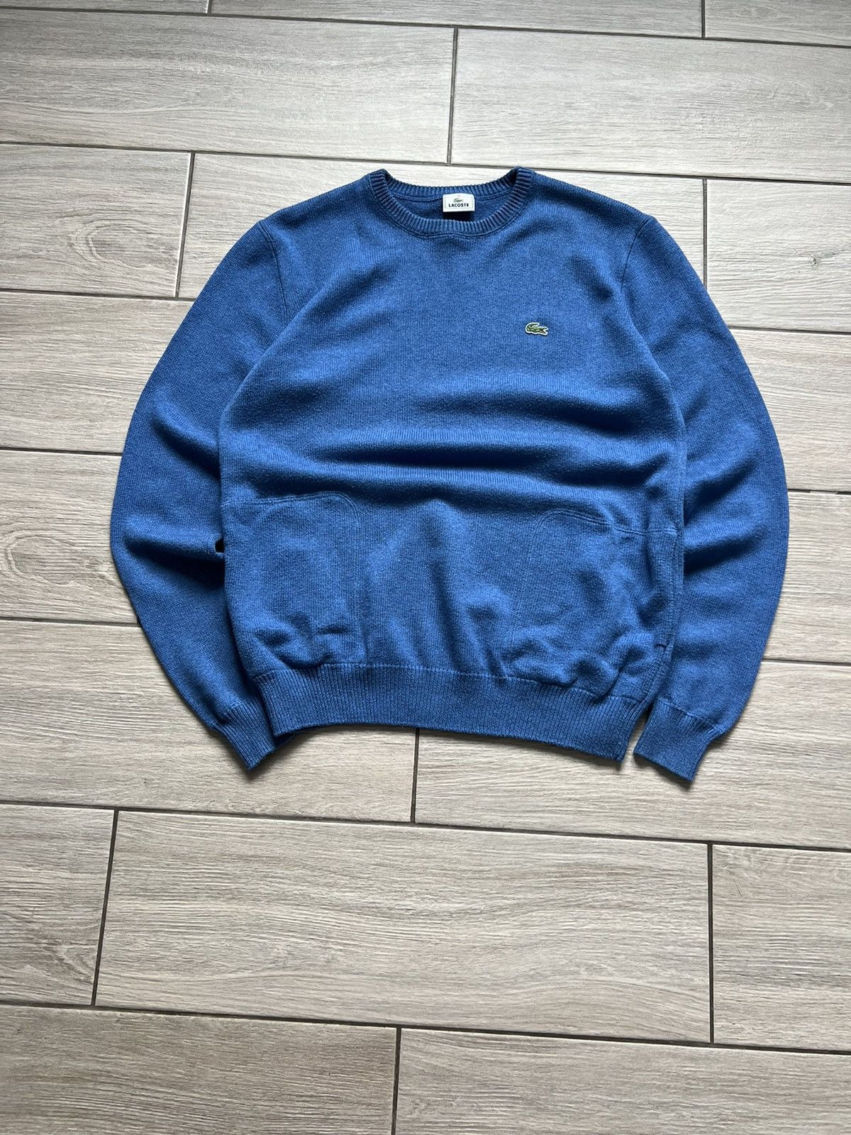 Lacoste Vintage Lacoste Blue Sweater Jumper Retro 90s Size US M / EU 48-50 / 2 - 2 Thumbnail