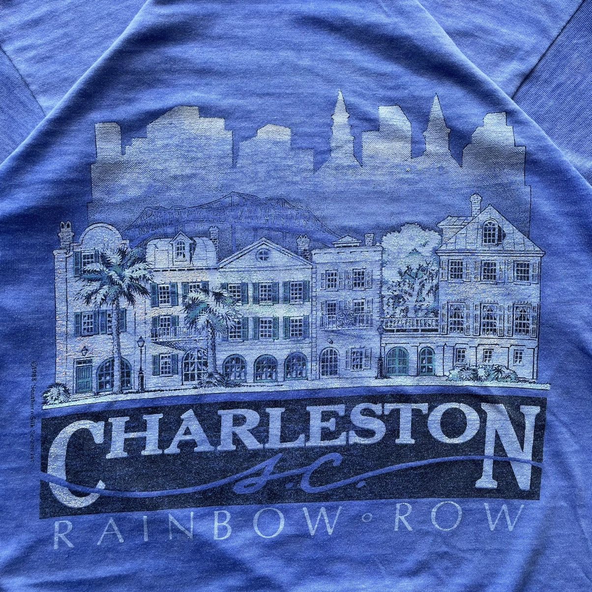 Vintage Vintage 80s Faded Paper Thin Charleston Rainbow Row Tee Size US XS / EU 42 / 0 - 5 Thumbnail