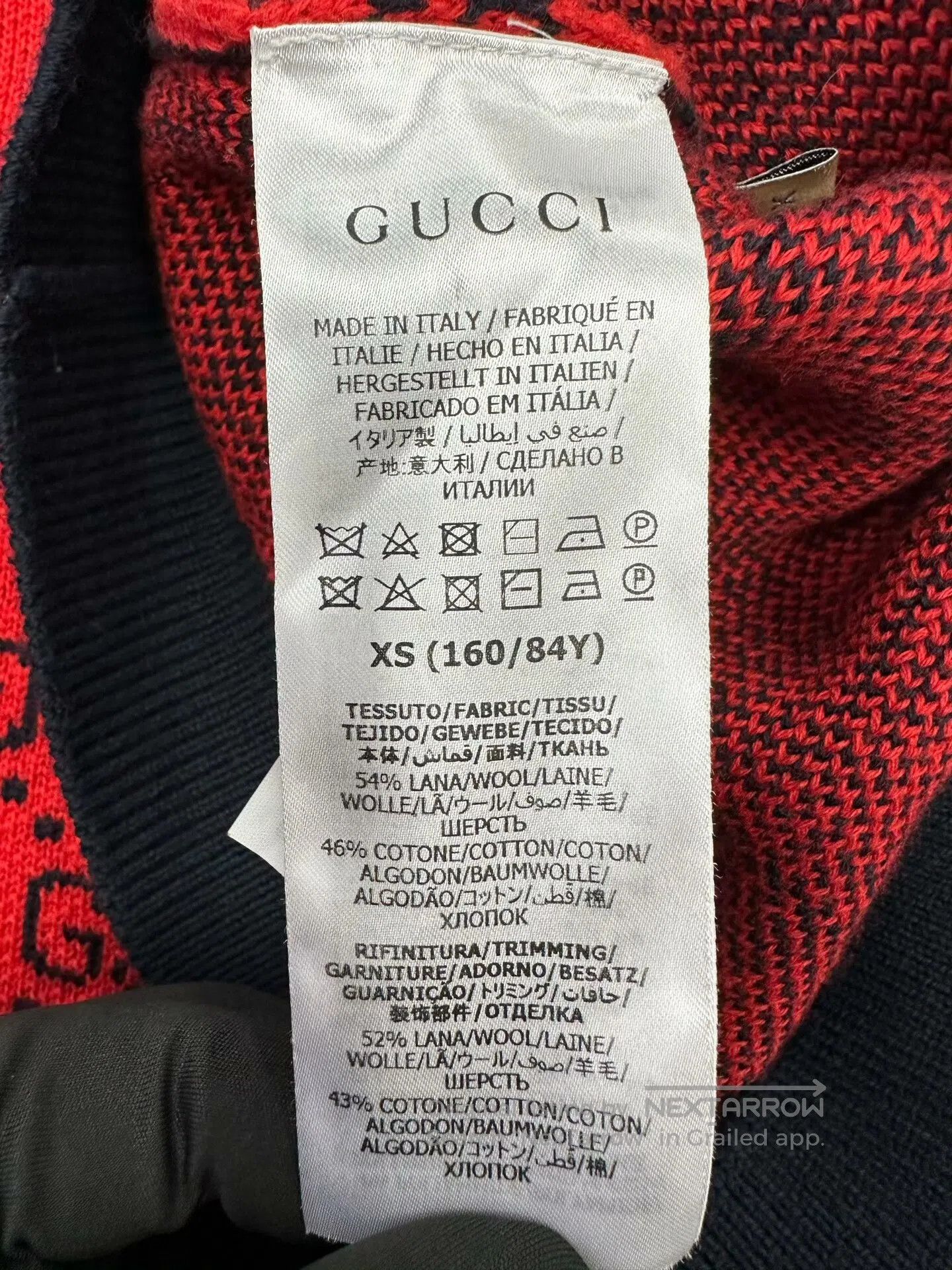 Gucci Guicci Red Double G Monogram Logo Knit Cardigan| Size US XS / EU 42 / 0 - 4 Thumbnail