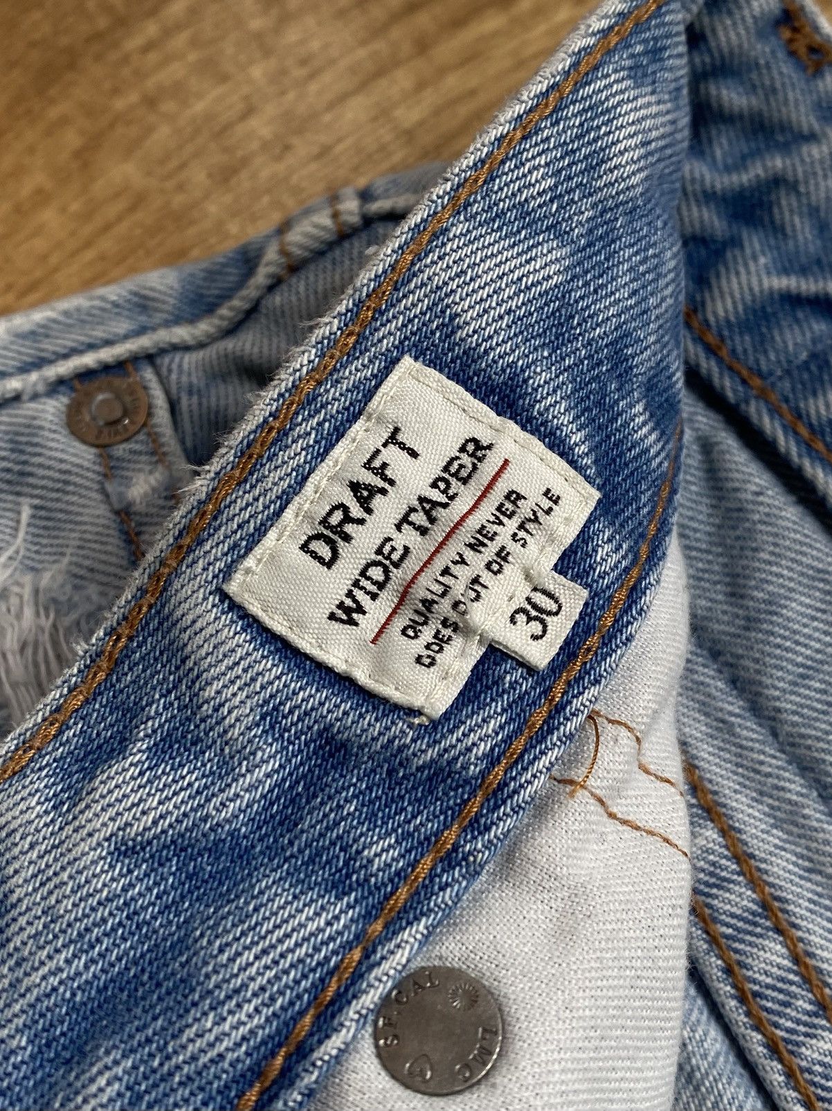 Levi's Made & Crafted Levi’s 501 Japanese Selvage Wid Taper Distressed Jeans W30 Size US 30 / EU 46 - 7 Thumbnail