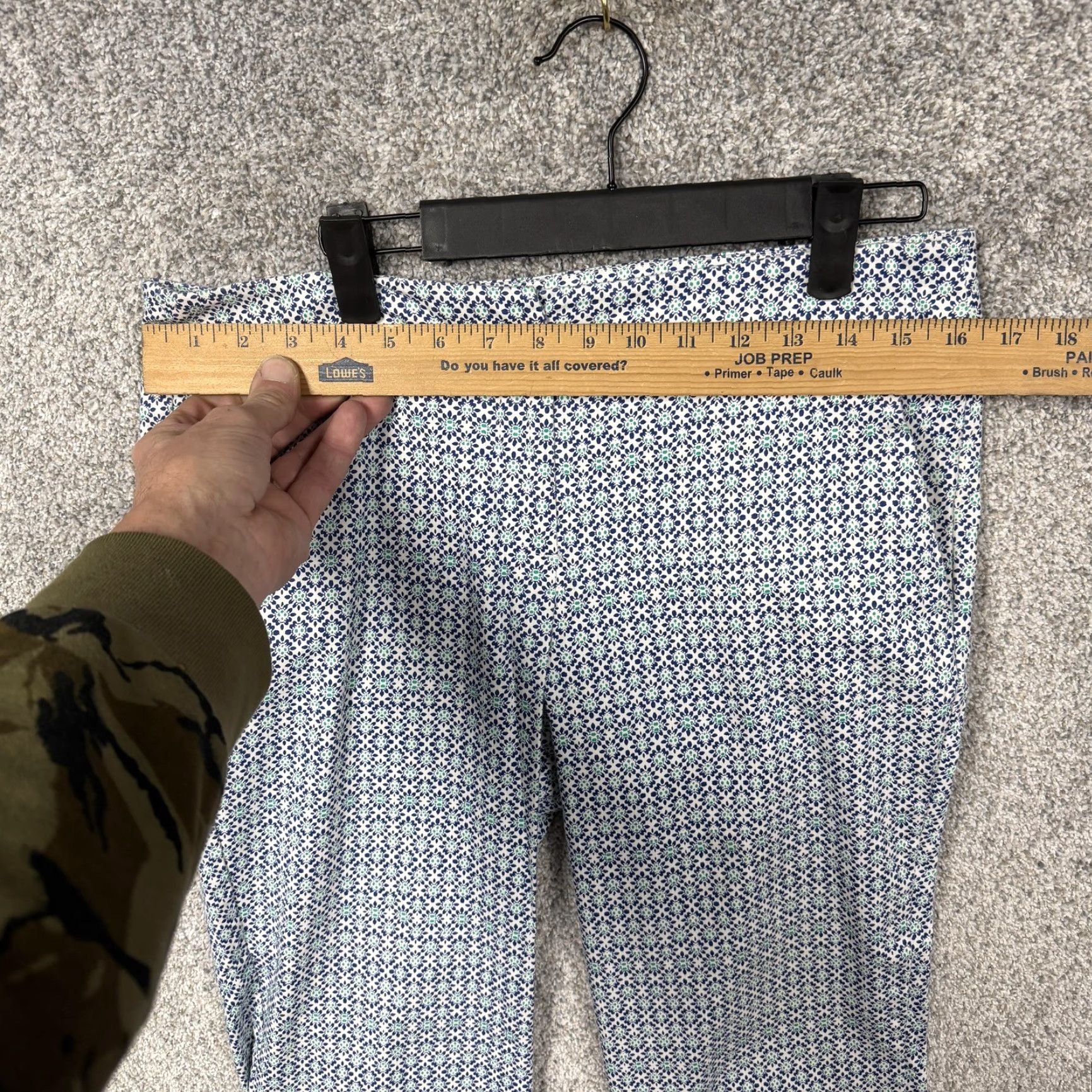 Jones New York Jones New York Chino Ankle Pants Womens Size 8 33x22.5 Blue Floral Dark Academia Size 30" / US 8 / IT 44 - 4 Thumbnail
