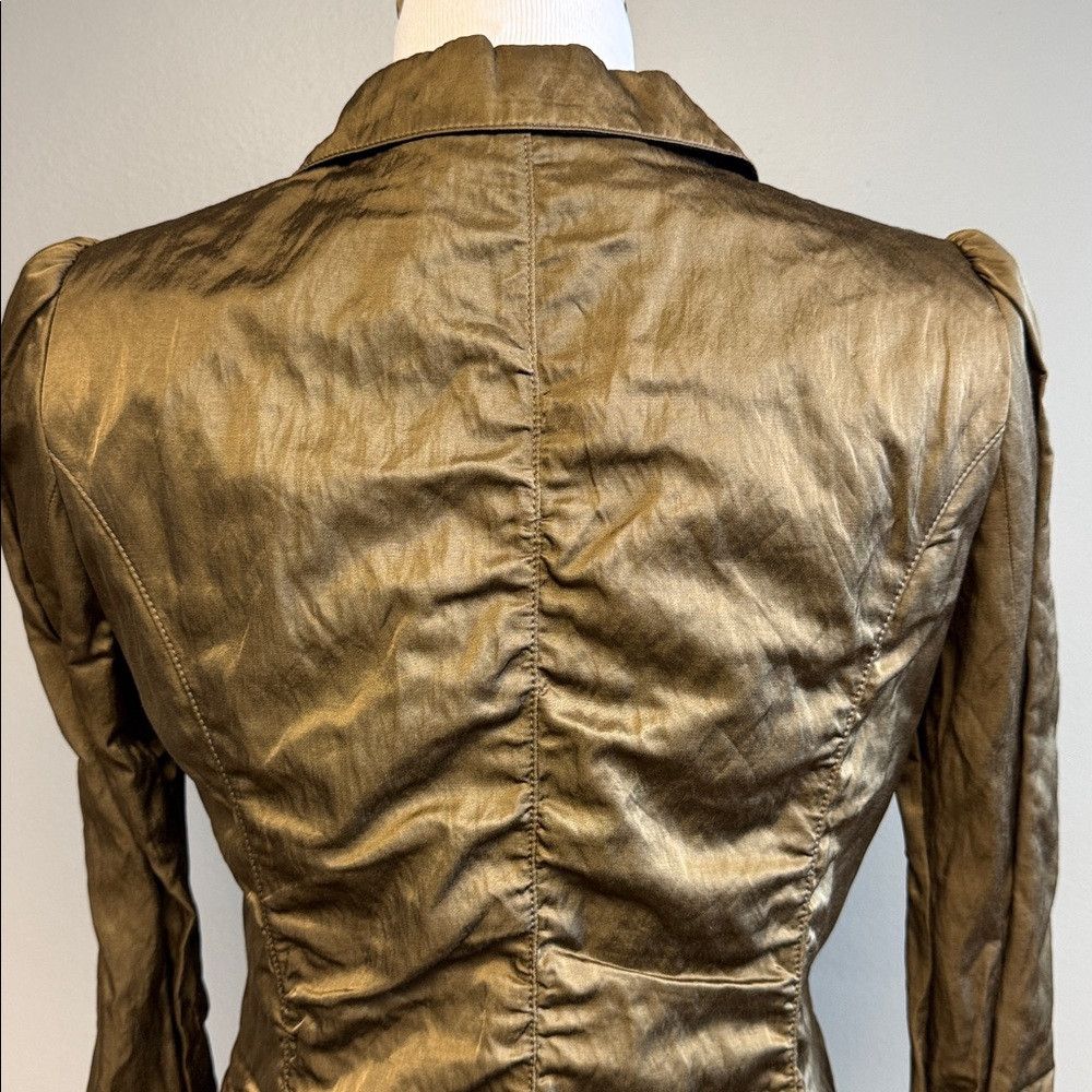 Burberry Burberry Metallic Olive Blazer US 6 Structured Jacket Size M / US 6-8 / IT 42-44 - 6 Thumbnail