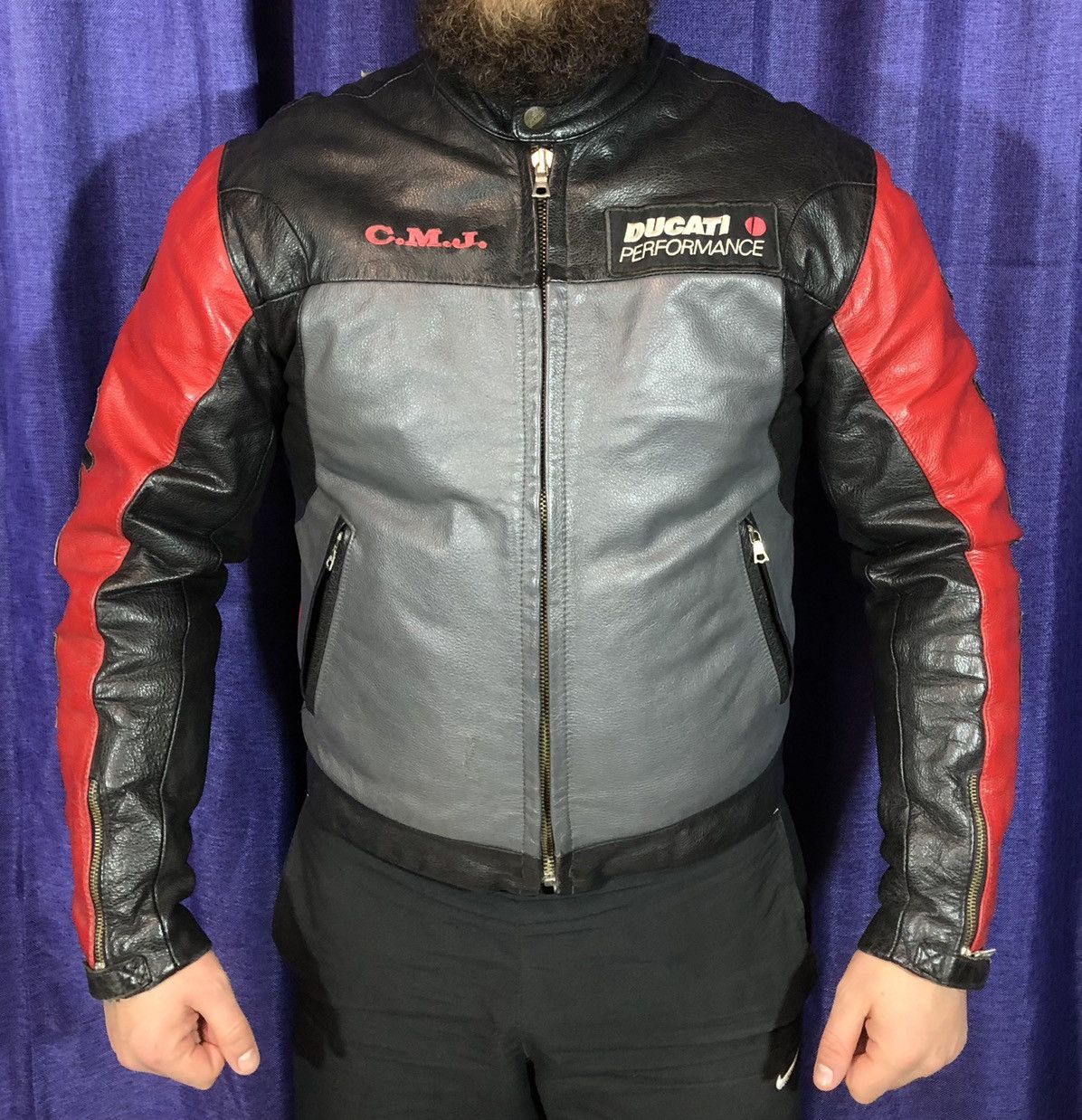 Dainese × Ducati Ducati Dainese Motorcycle Moto leather jacket Racing Vintage Size US XL / EU 56 / 4 - 2 Thumbnail