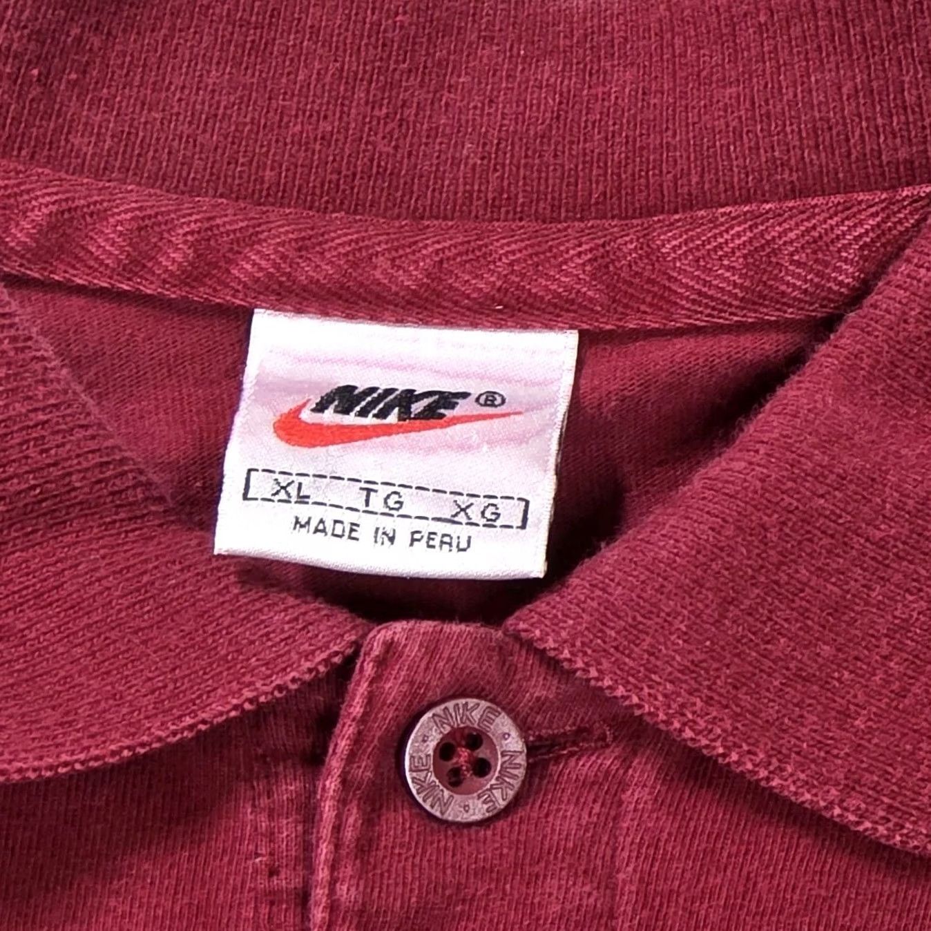 Nike VINTAGE Nike Polo Shirt Mens XL Maroon Swoosh Embroidered Short Sleeve 90s Size US XL / EU 56 / 4 - 6 Thumbnail