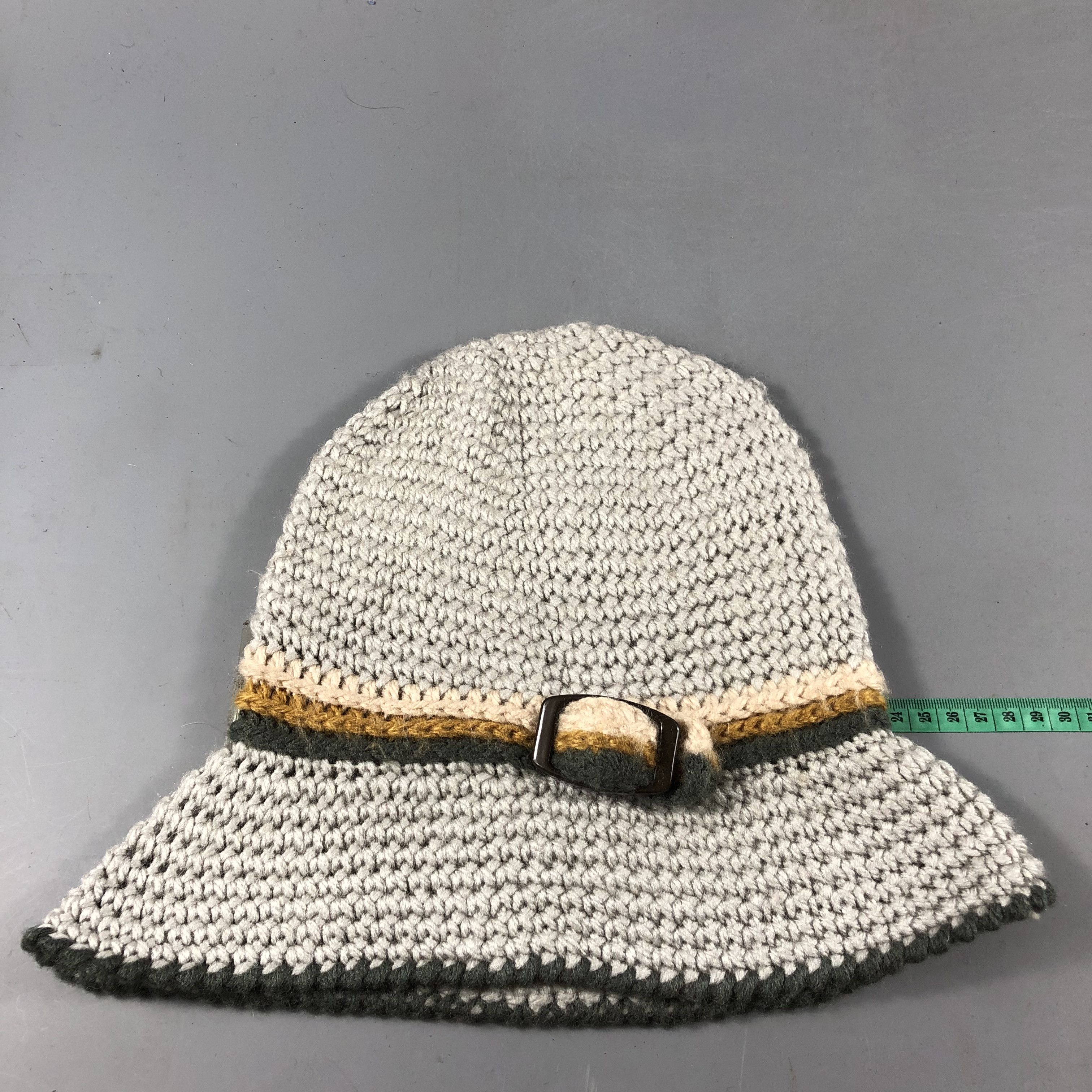 Japanese Brand Unknown Knit Bucket Hat Beanie Snowcap Snow Hat B985 Size ONE SIZE - 3 Thumbnail