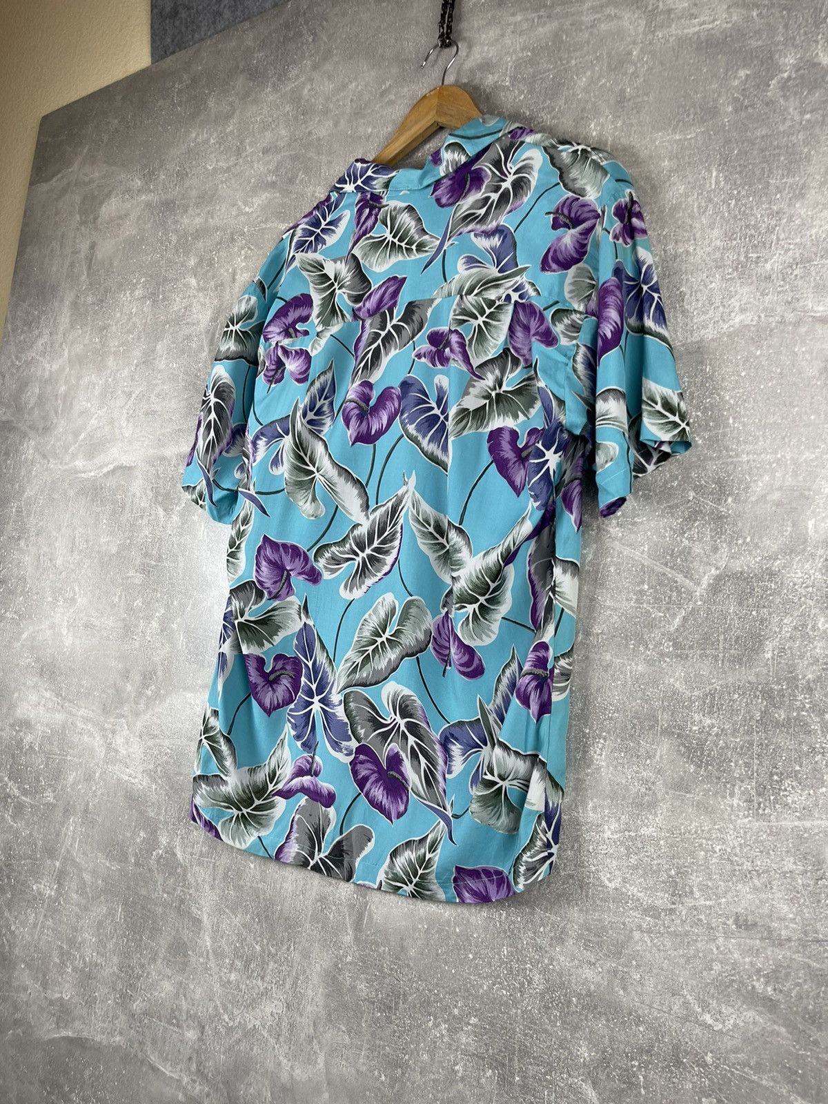 Other Pineapple Juice Hawaii Shirt Rayon Aloha Floral Blue Purple Size US S / EU 44-46 / 1 - 6 Thumbnail