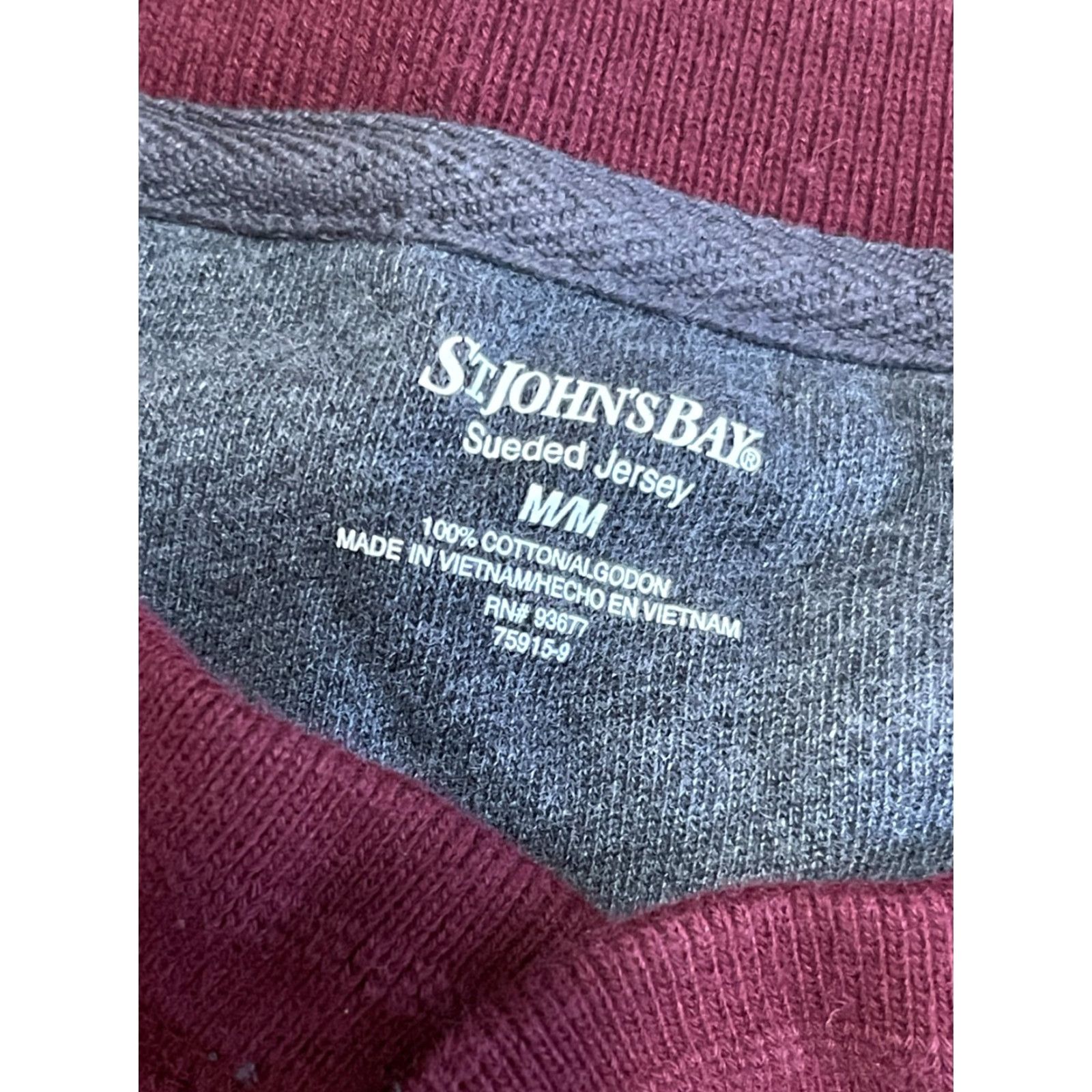 Vintage St. John's Bay Shirt Mens Size M Long Sleeve Suede Jersey Red Maroon Solid T-Shirt Fall Spring Summer Vintage No (if not vintage, omit) Size US M / EU 48-50 / 2 - 5 Thumbnail