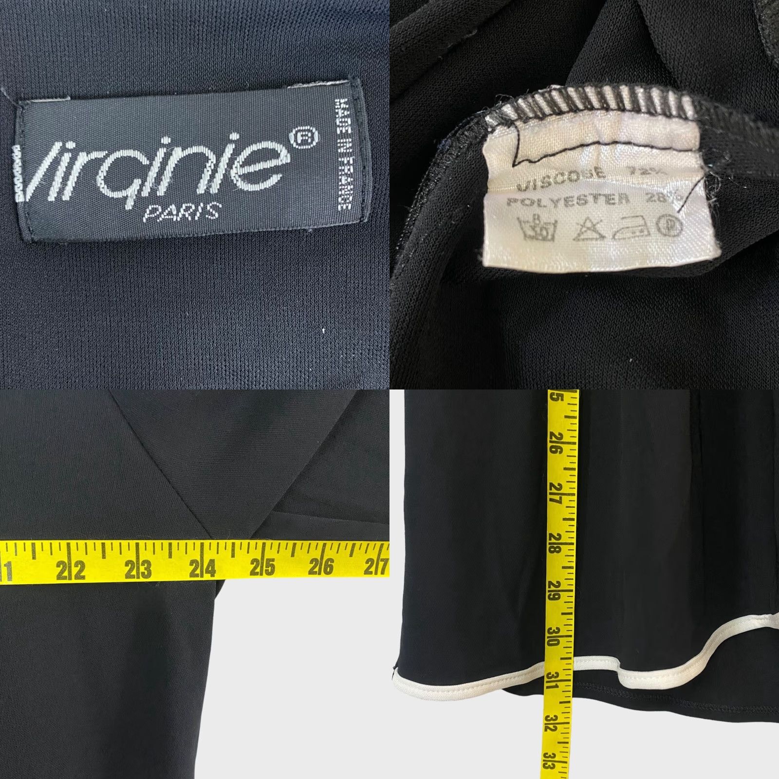 Vintage VINTAGE Virginie Paris Drape Open-Front Cardigan Sweater Black Womens M Cardigan Paris Open-Front Long Sleeve Women Size M / US 6-8 / IT 42-44 - 8 Thumbnail