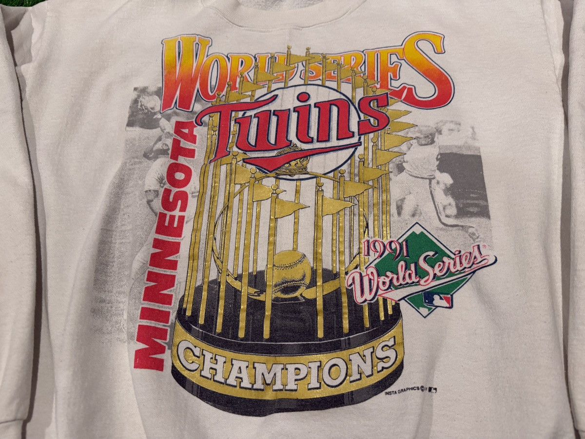 MLB Vintage 90s Minnesota Twins 1991 World Series Champions Size US XL / EU 56 / 4 - 2 Thumbnail
