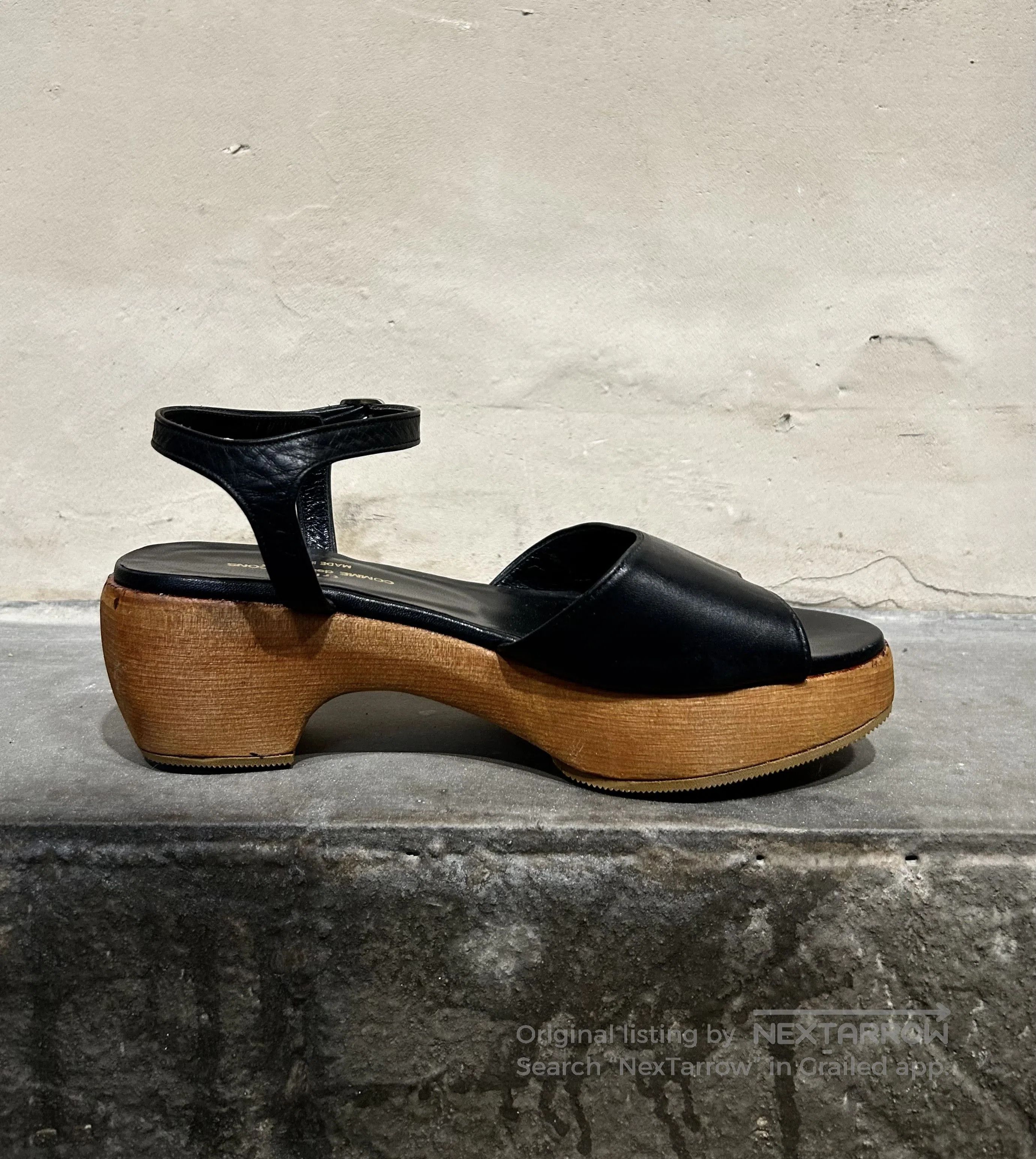 Tricot Comme des Garcons COMME des GARÇONS 90s Wooden Panel Leather Shoes. Size US 5 / IT 35 - 7 Thumbnail