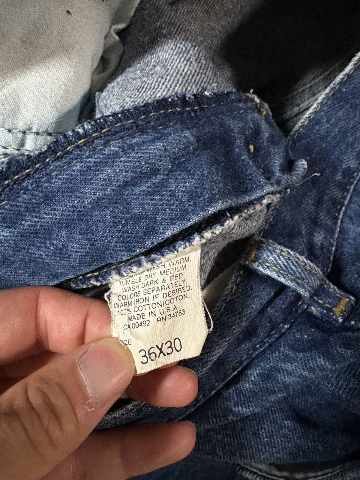 Lee Vintage 80s Lee Made In Usa Denim Jeans Size 36x30 Size US 36 / EU 52 - 6 Thumbnail