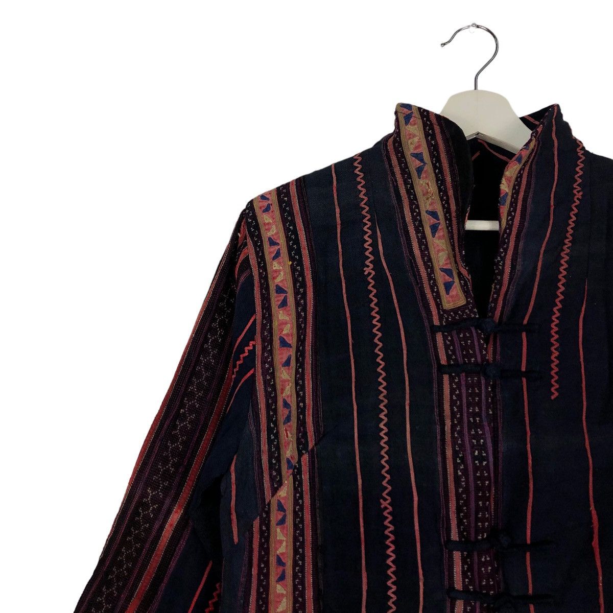 Japanese Brand 🔥Vtg Mandarin Style Jacket Navajo Issey Miyake Design Size US M / EU 48-50 / 2 - 7 Thumbnail