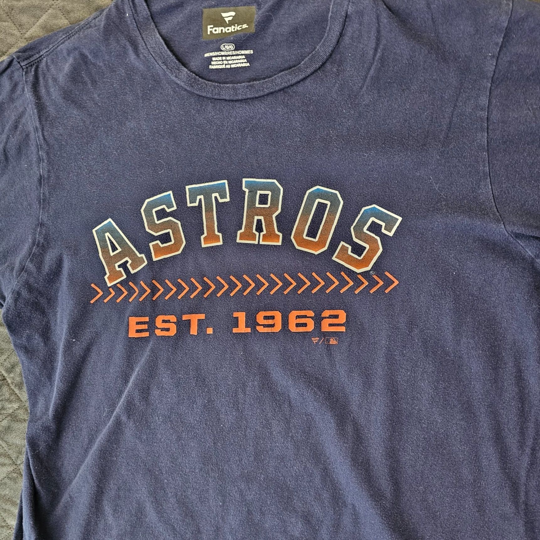 Vintage Fanatics Houston Astros 2022 T-Shirt Blue Size LARGE MLB Size US L / EU 52-54 / 3 - 3 Thumbnail