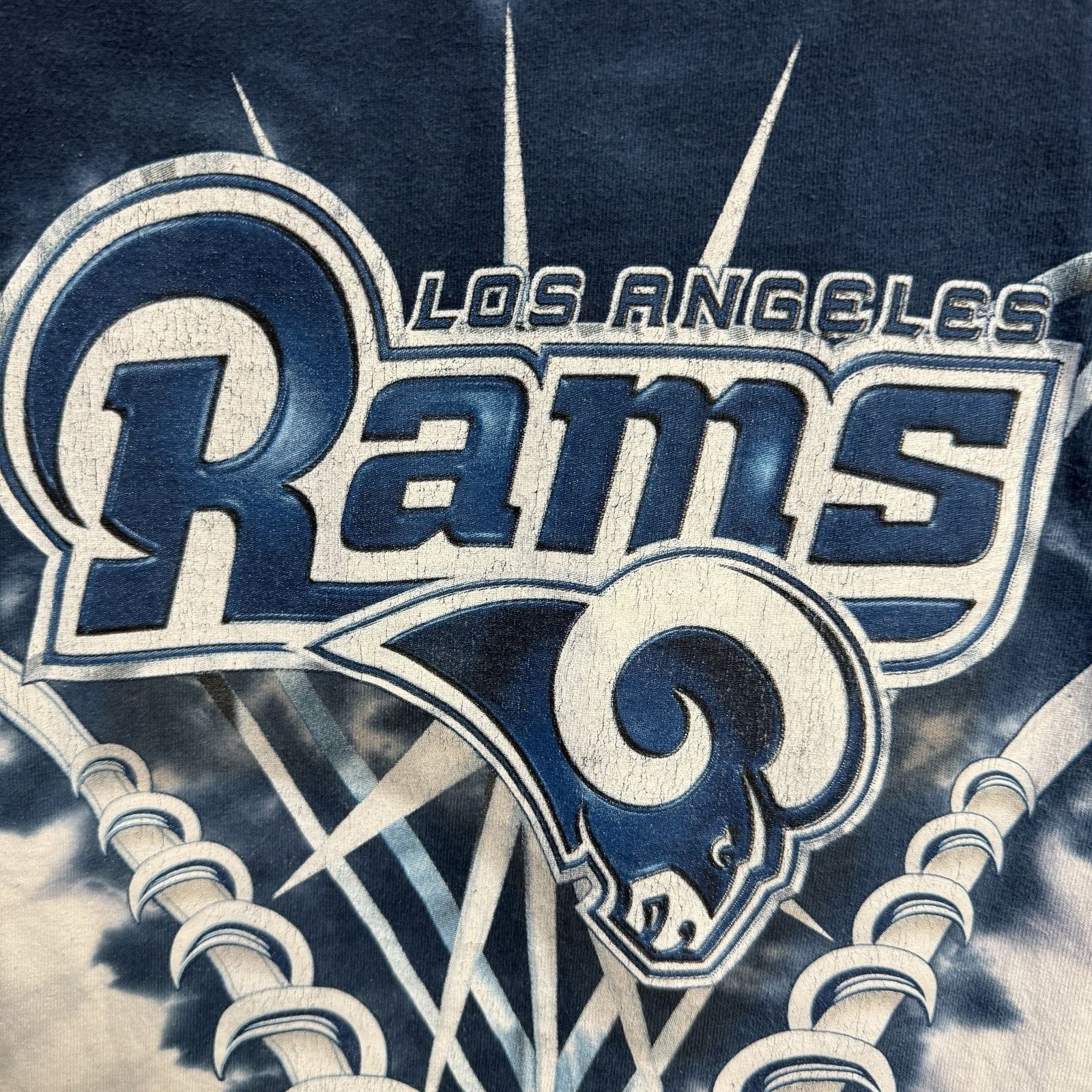 NFL Los Angeles Rams Tie Dye T Shirt Mens Medium Blue Short Slee Size US M / EU 48-50 / 2 - 3 Thumbnail