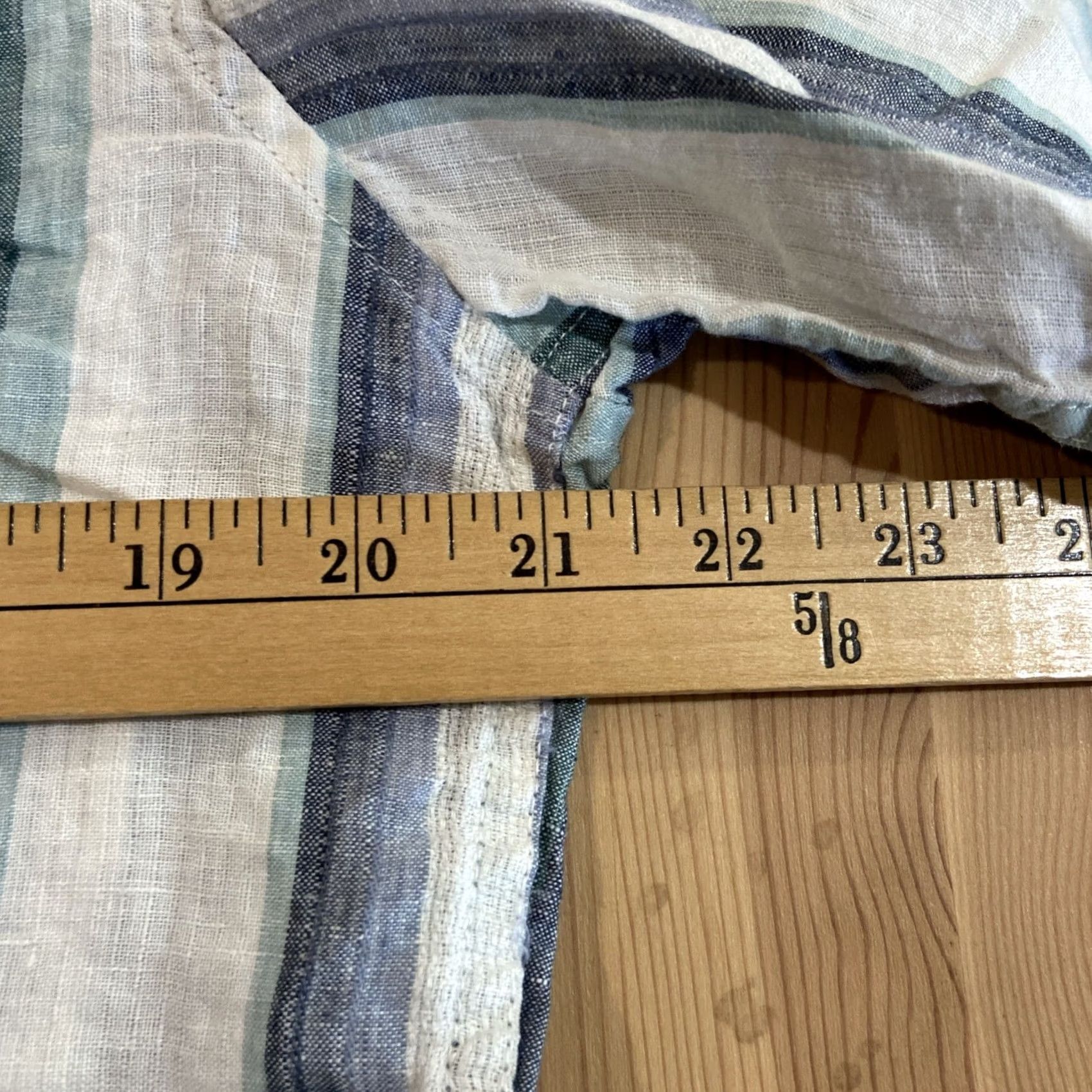 Reyn Spooner Reyn Spooner Shirt Mens Medium Striped Linen Button-Down Lightweight Graphic Print Nautical Hawaiian Gray Size US M / EU 48-50 / 2 - 4 Thumbnail