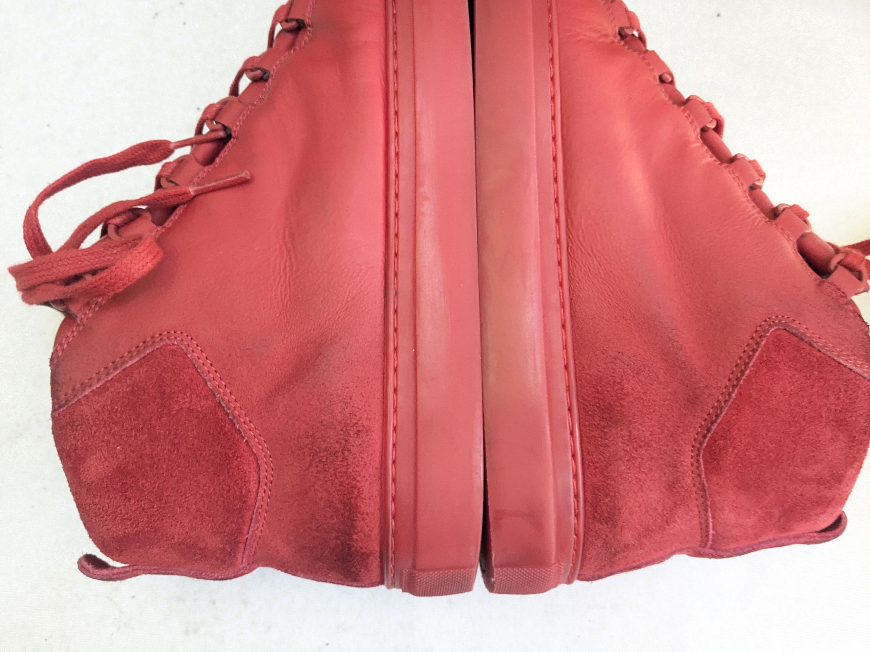 Balenciaga Balenciaga Arena Sneakers Red 10 High Tops Leather Size US 10 / EU 43 - 9 Thumbnail