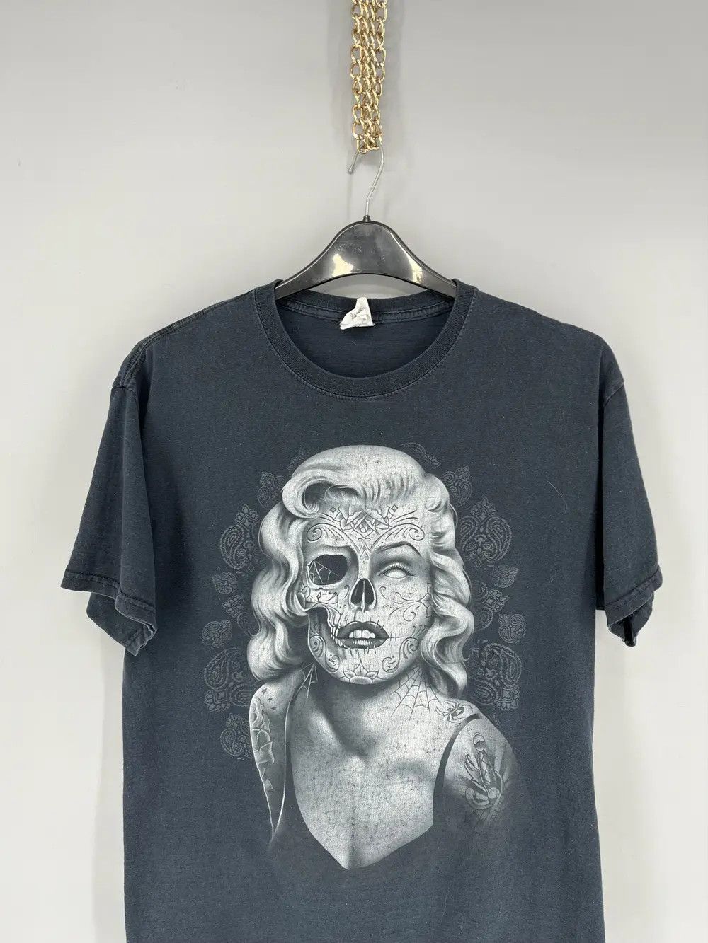 Band Tees Vintage Marilyn Monroe Skull Tattoo Tshirt Dead Face Horror Size US L / EU 52-54 / 3 - 4 Thumbnail