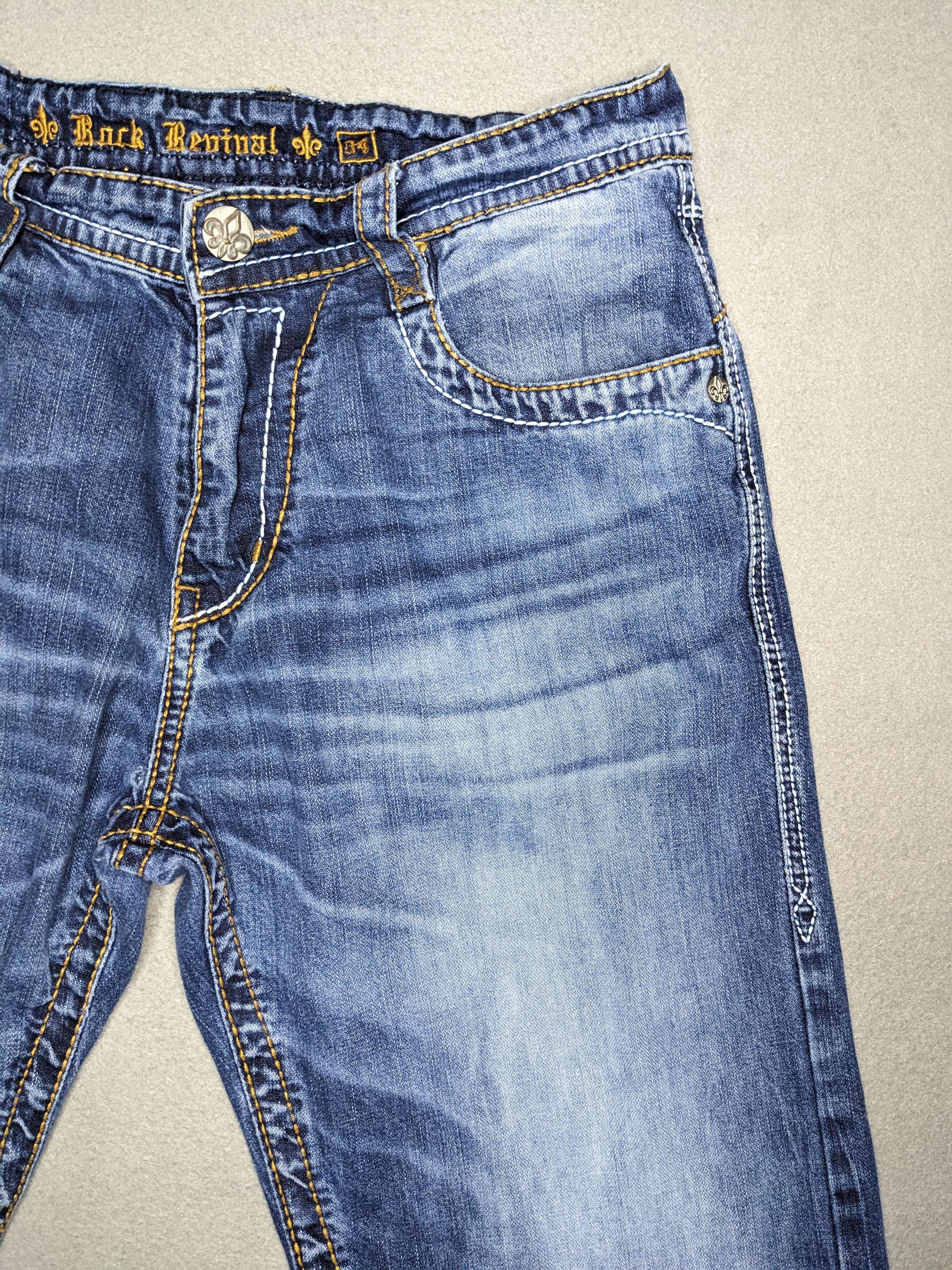 Rock Revival Rock Revival Jacklyn Jeans 34 Cropped Bootcut 25” Inseam Size 34" / US 12 / IT 48 - 3 Thumbnail