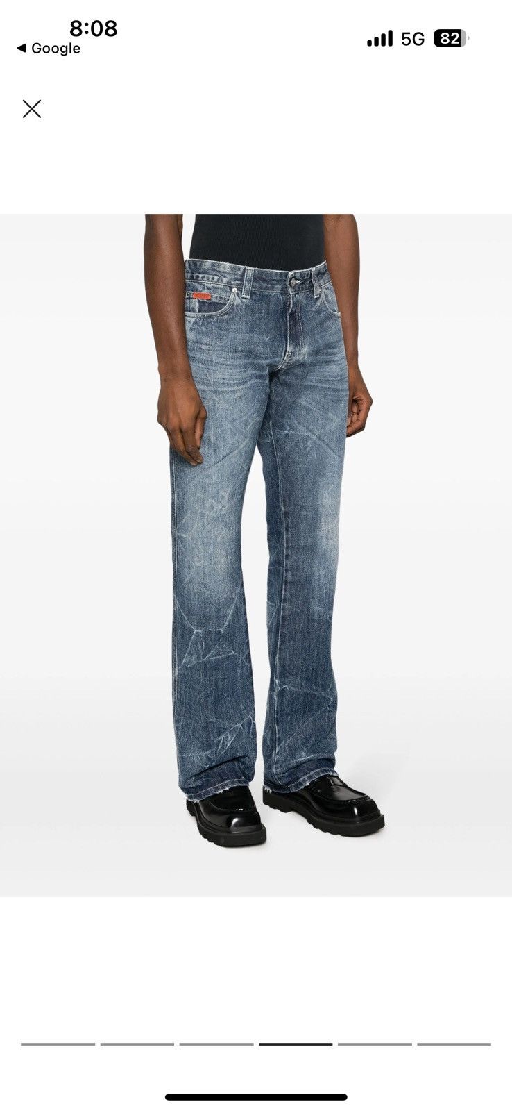 Martine Rose Marble Wash Boot Cut Jeans Size US 29 - 7 Thumbnail
