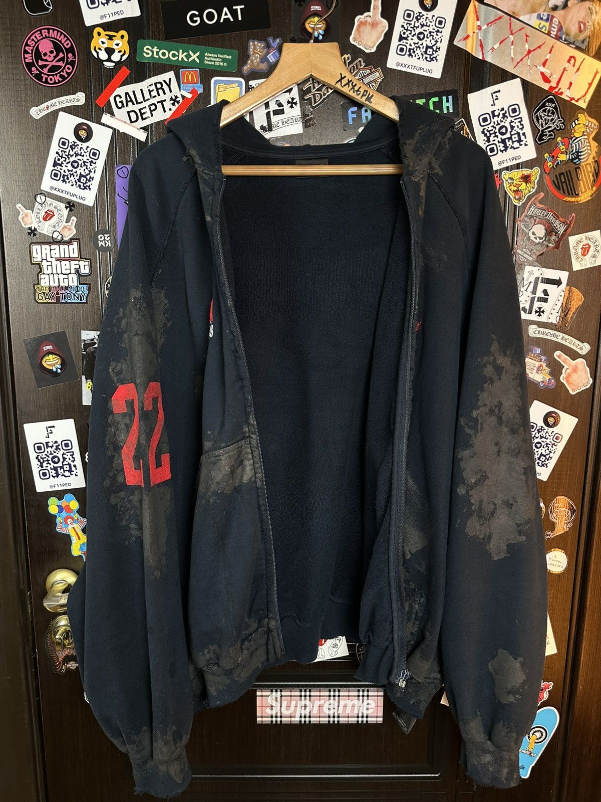 Balenciaga Balenciaga SS22 Dirty Polo Zip-Hoodie | Grailed