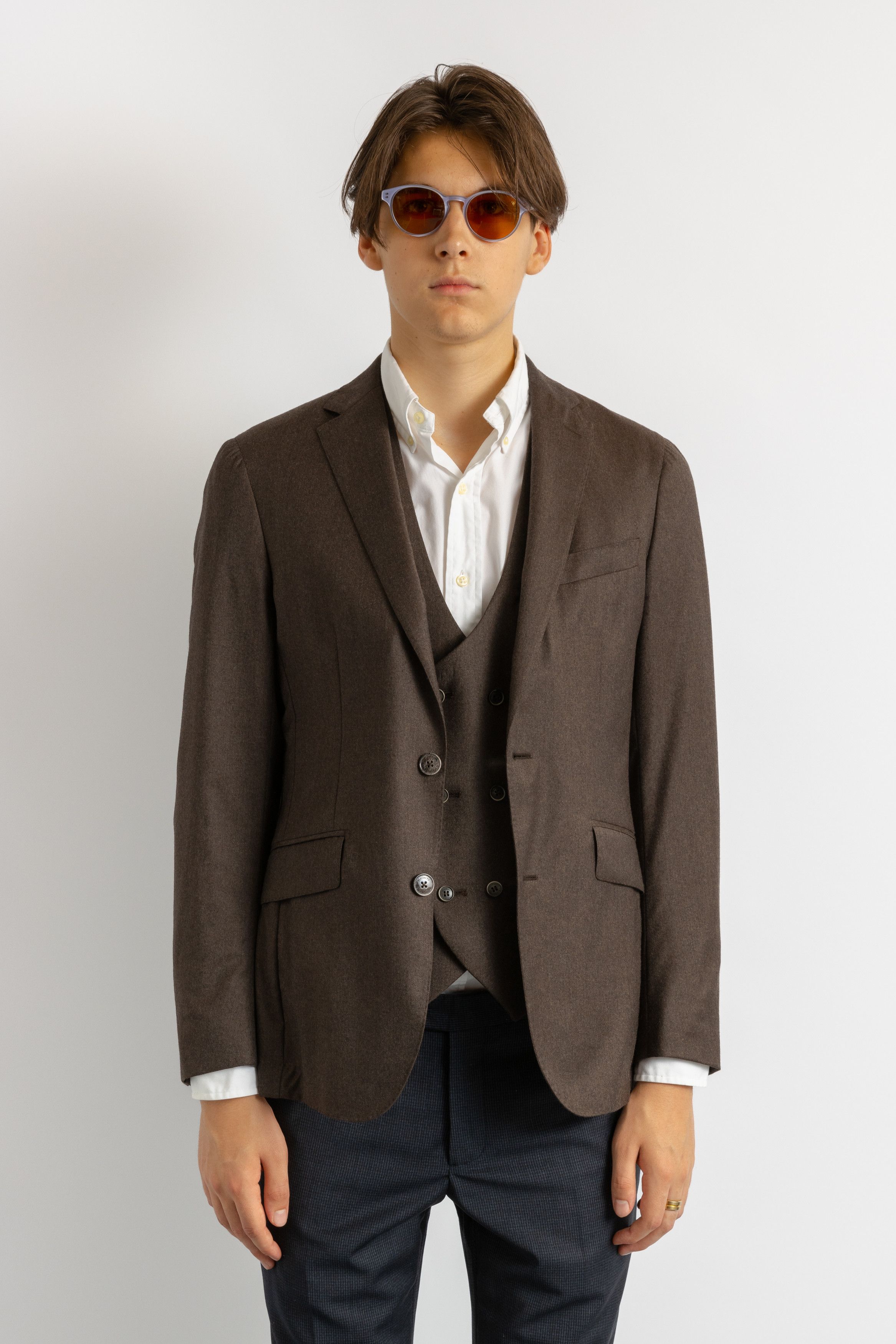 Hackett Hackett London 2 Piece Vest Blazer Suit 8720 Size 46R - 2 Thumbnail