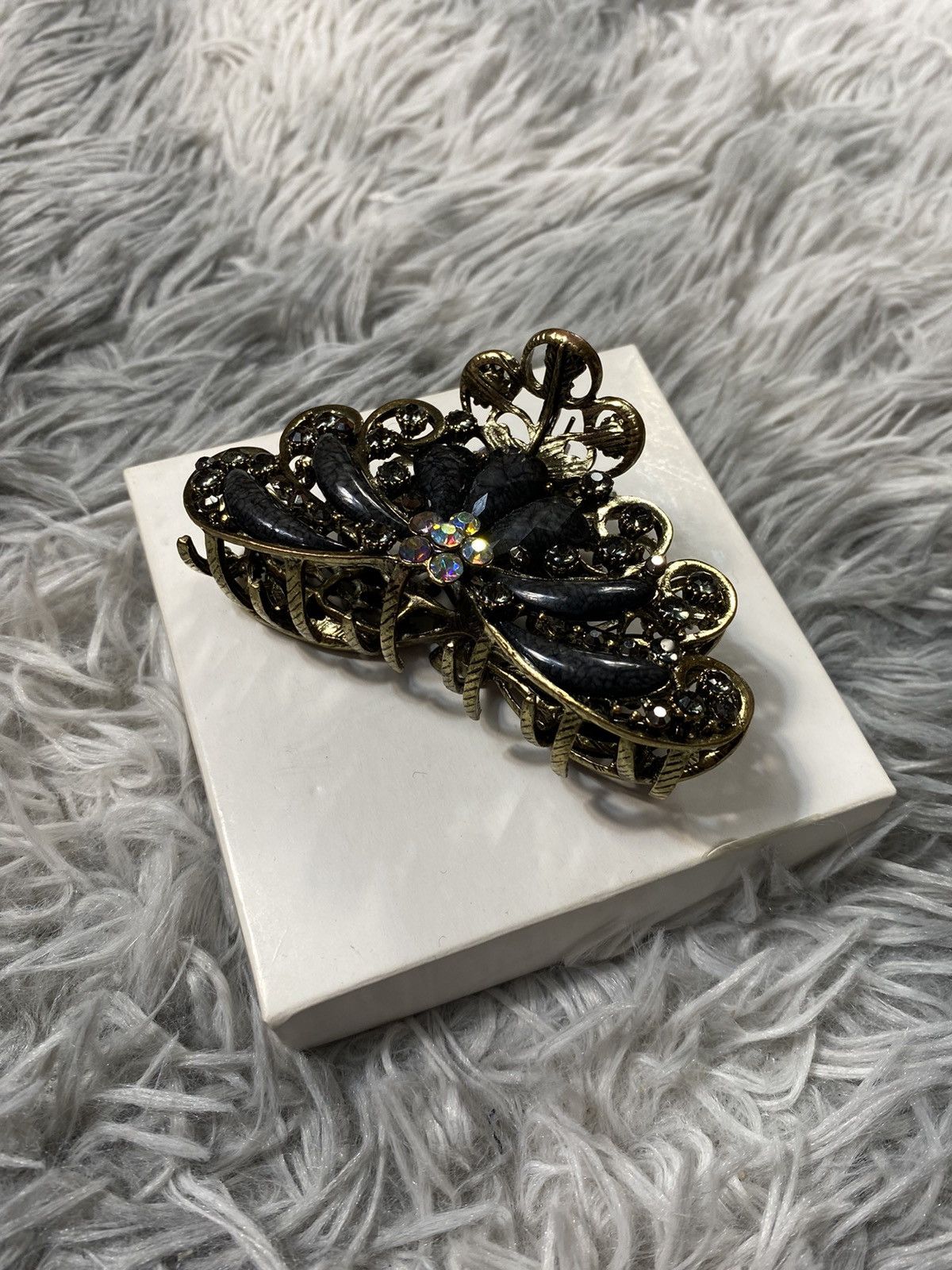 Vintage Vintage Ornate Hair Clip with Crystals | Japanese Brand Size ONE SIZE - 1 Thumbnail