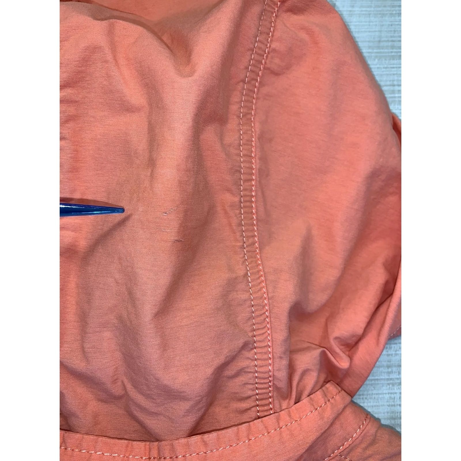 Cotton On VINTAGE? No. Caribbean Joe Vest Womens Orange Hooded Cotton/Nylon XL-6577 Size XL / US 12-14 / IT 48-50 - 6 Thumbnail