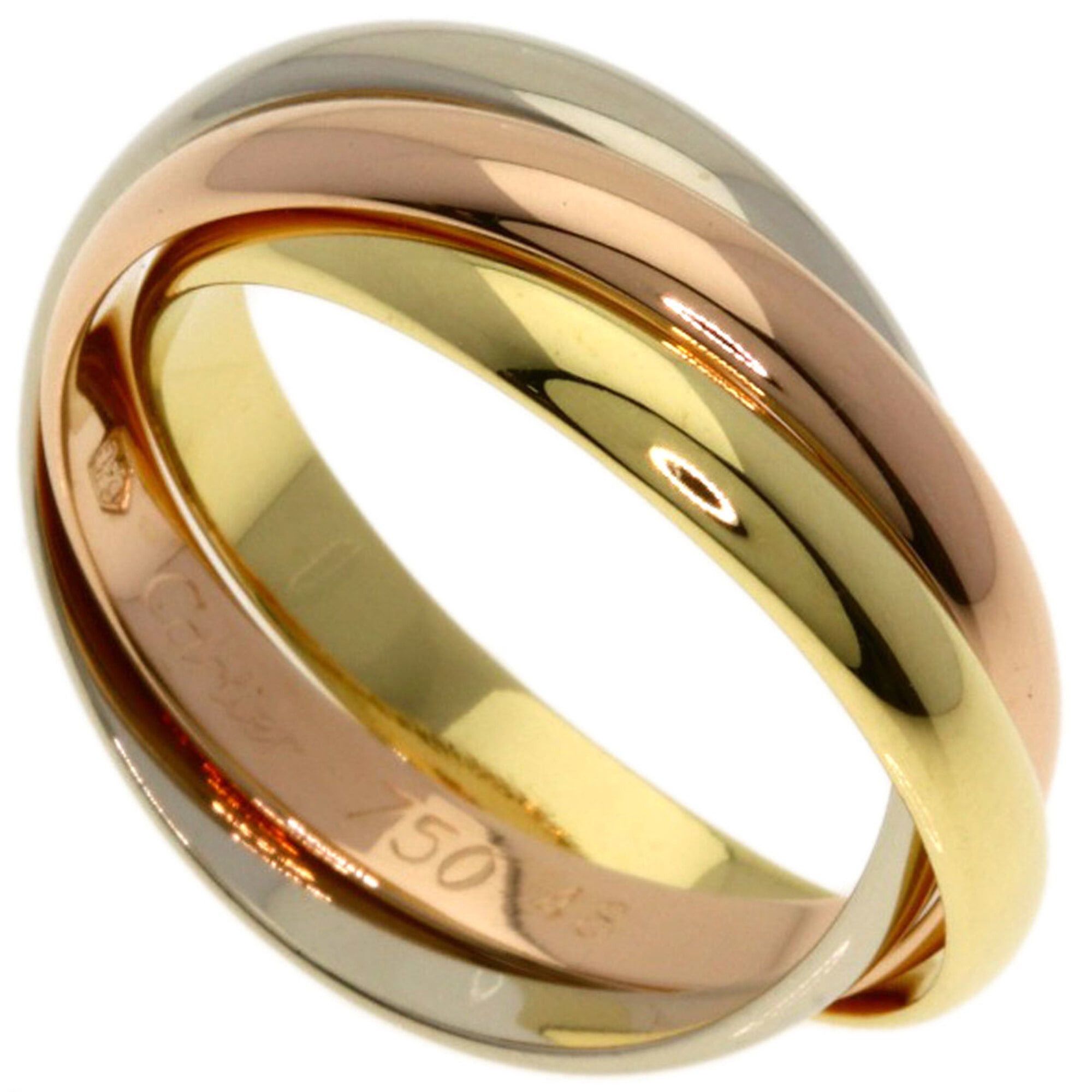 Cartier Cartier Trinity SM #48 Ring - 18K Yellow Gold/18K White Pink Gold Women's CARTIER Size ONE SIZE - 1 Thumbnail