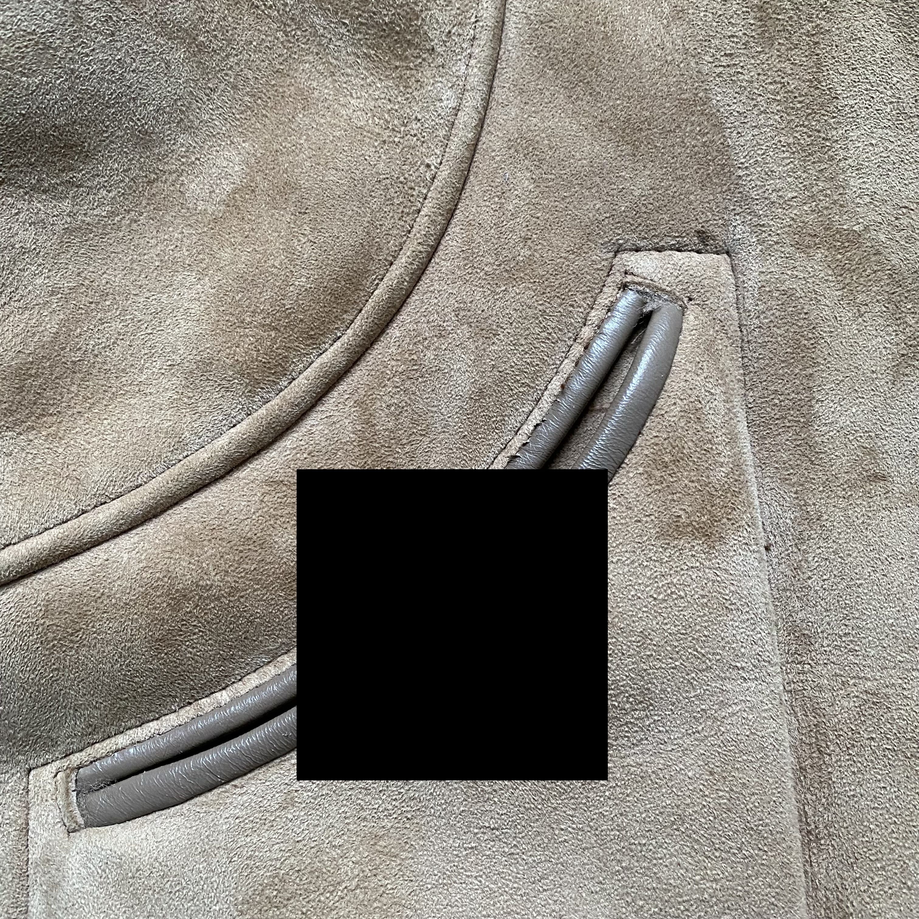 Genuine Leather Vintage 70-80s Real Sheepskin heavy coat Suede jacket Size US M / EU 48-50 / 2 - 6 Thumbnail