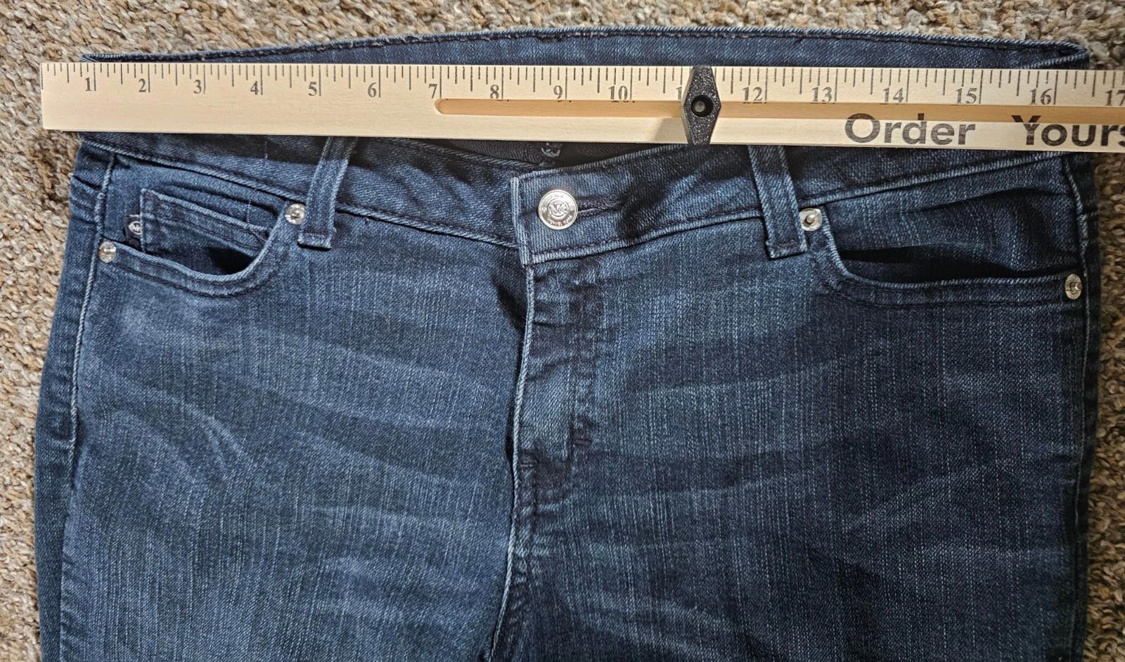 Michael Kors MK Michael Kors Womens sz 10 Tapered Mid Rise Stretch Jeans Size 32" / US 10 / IT 46 - 5 Thumbnail