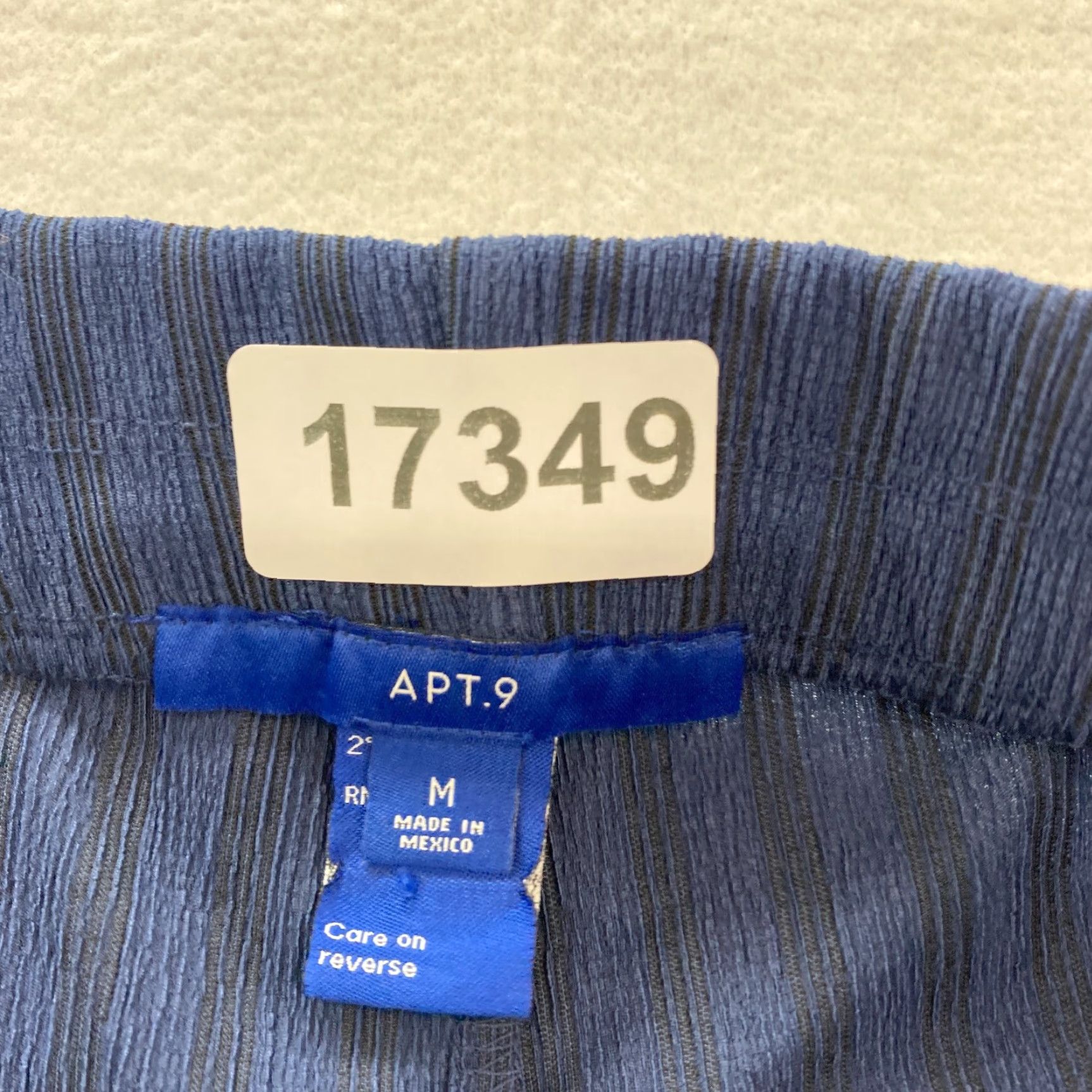 Apt. 9 Apt. 9 Pants Women's Medium Blue Pull On Wide Leg Stretch Fabric Tie Waist NWT Size 32" / US 10 / IT 46 - 4 Thumbnail