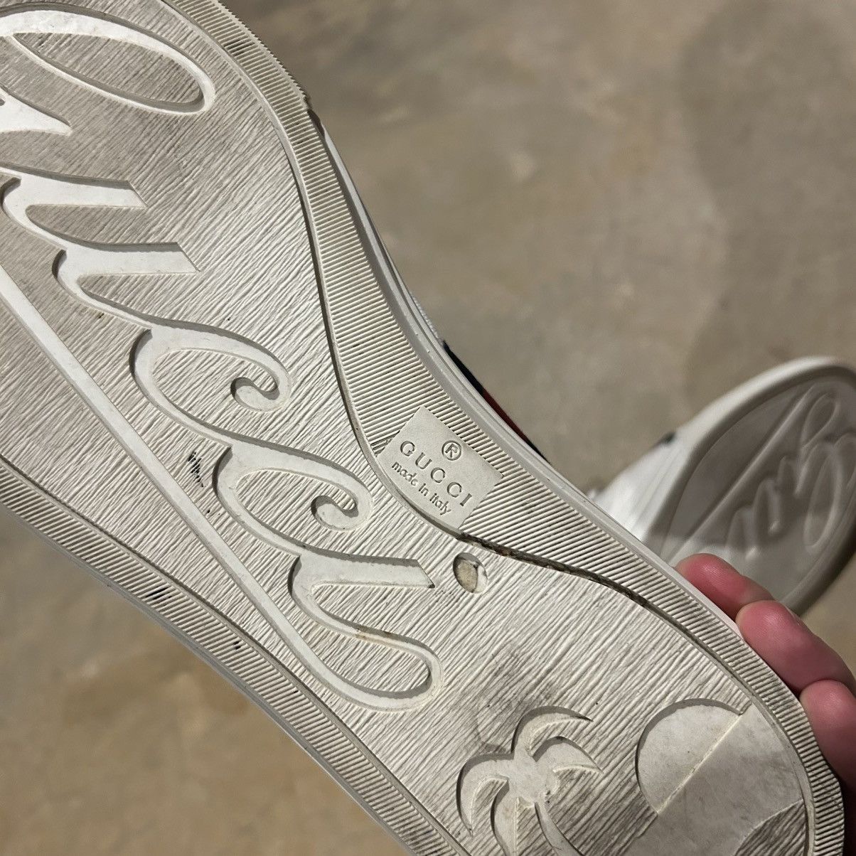 Designer × Gucci Gucci Canvas Signature Web High Top Shoes US 9 Size US 9 / EU 42 - 9 Thumbnail
