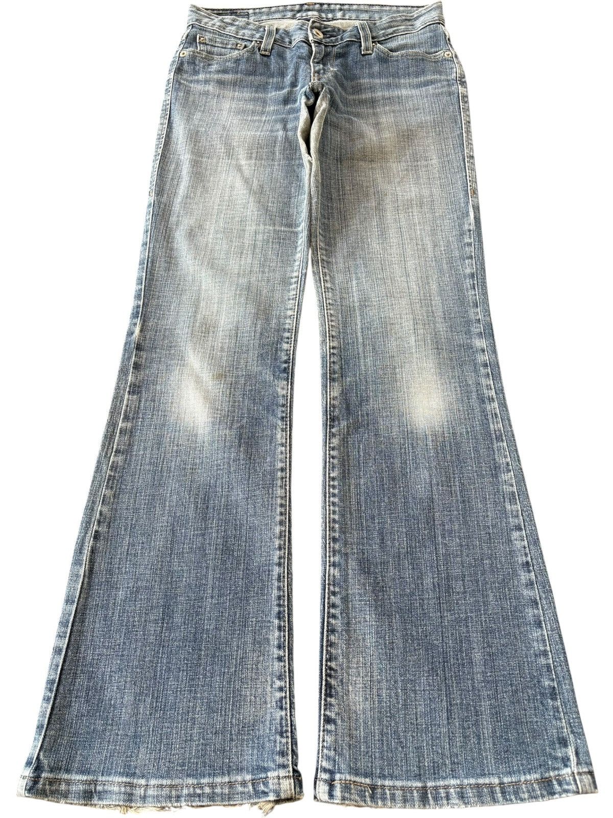 Levi's Vintage 90s Levis 553 Faded Wash Distressed Flare Jeans Size 28" / US 6 / IT 42 - 1 Thumbnail