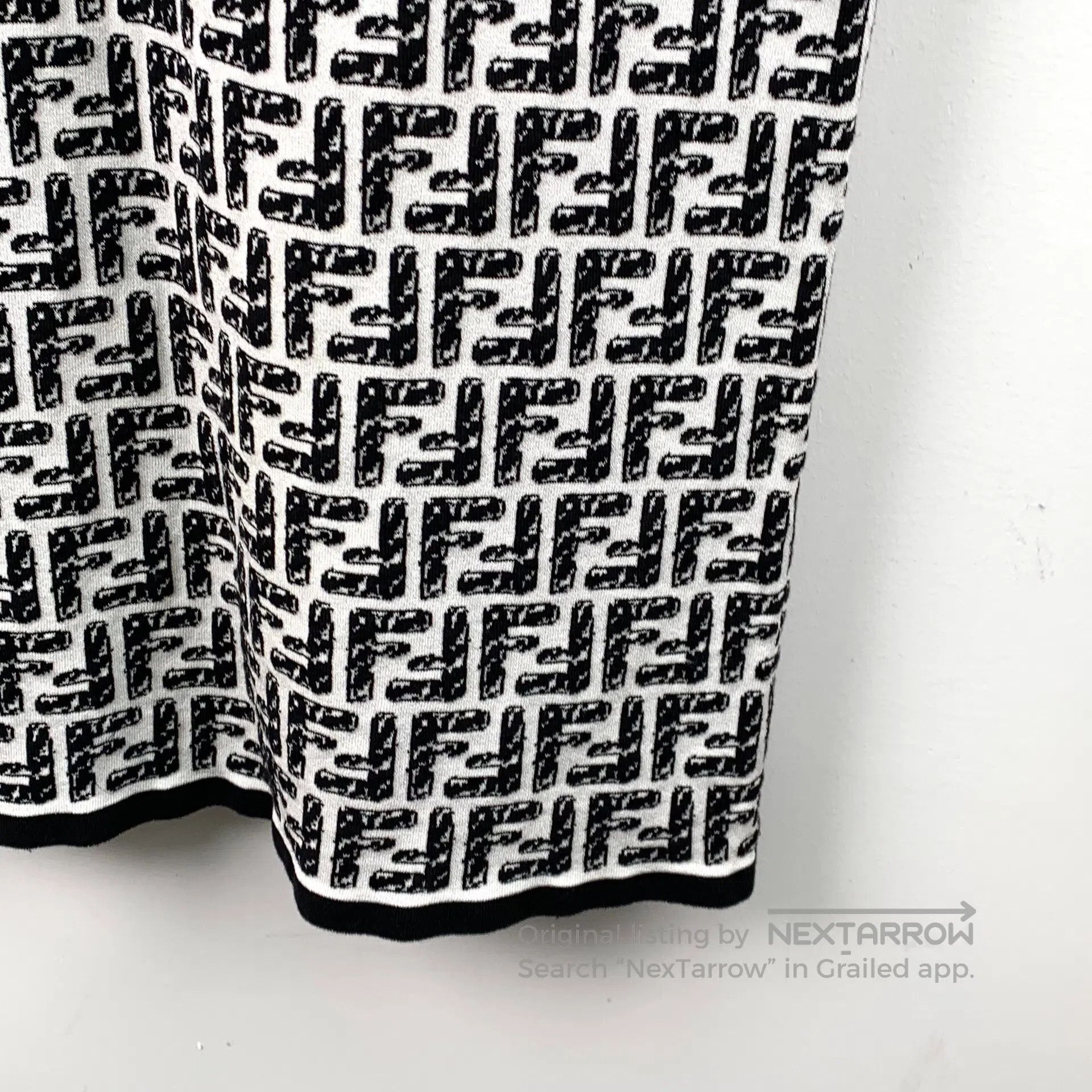 Fendi FENDI Black and white color block double F full print cott Size XS / US 0-2 / IT 36-38 - 4 Thumbnail