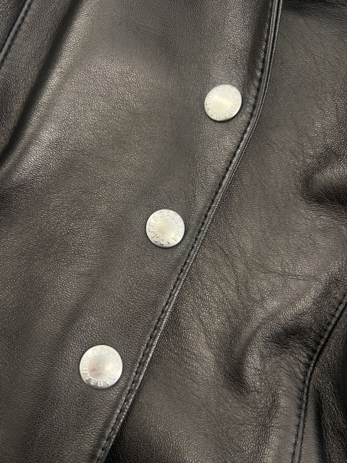 Dolce & Gabbana 2003 snap leather jacket Size M / US 6-8 / IT 42-44 - 9 Thumbnail