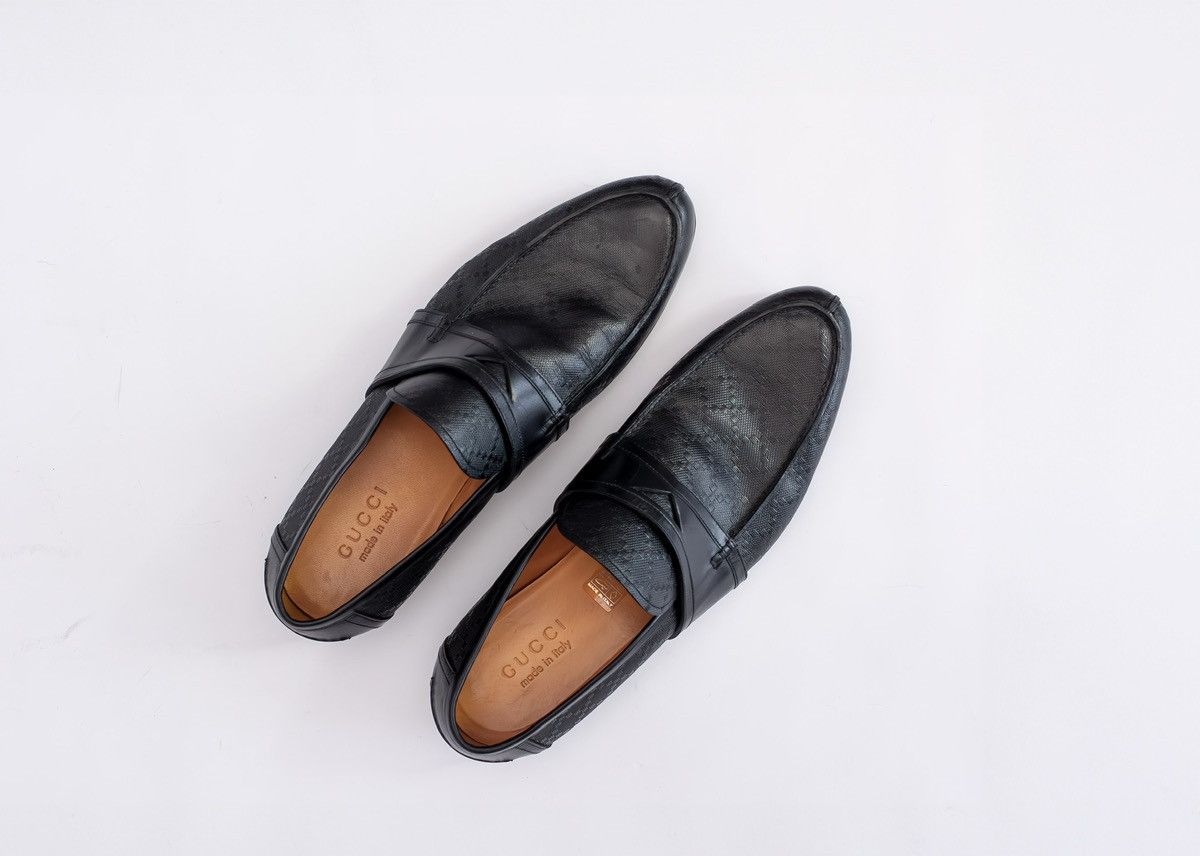 Gucci GUCCI Diamante Calfskin Mens Driver Loafers Size: US 8 Size US 9 / EU 42 - 7 Thumbnail