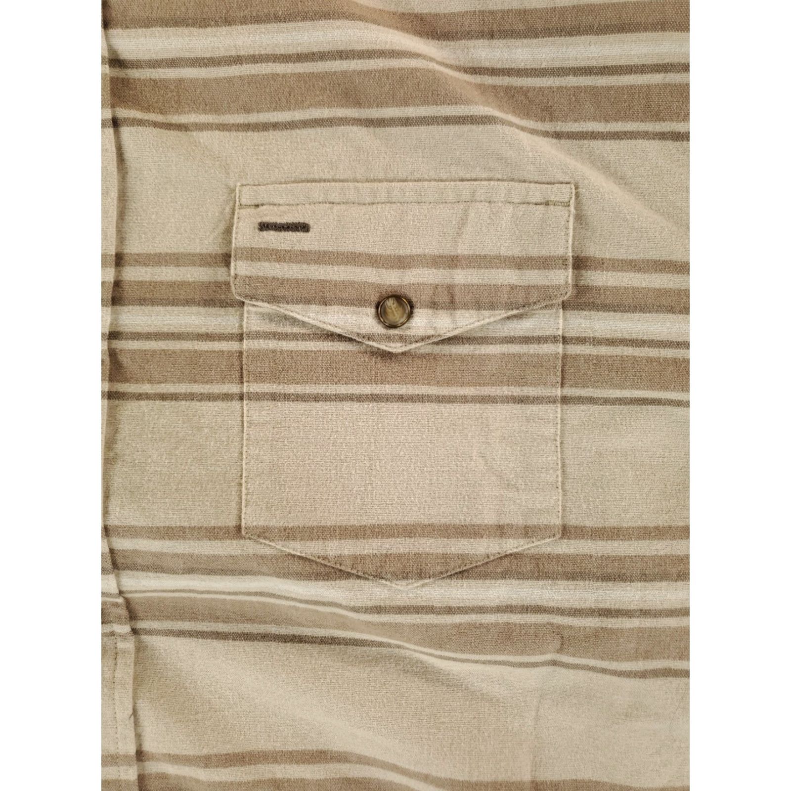 Vintage Criquet Shirt Pearl Snap Flannel Brown Striped Long Sleeve Mens XXL Size US XXL / EU 58 / 5 - 3 Thumbnail