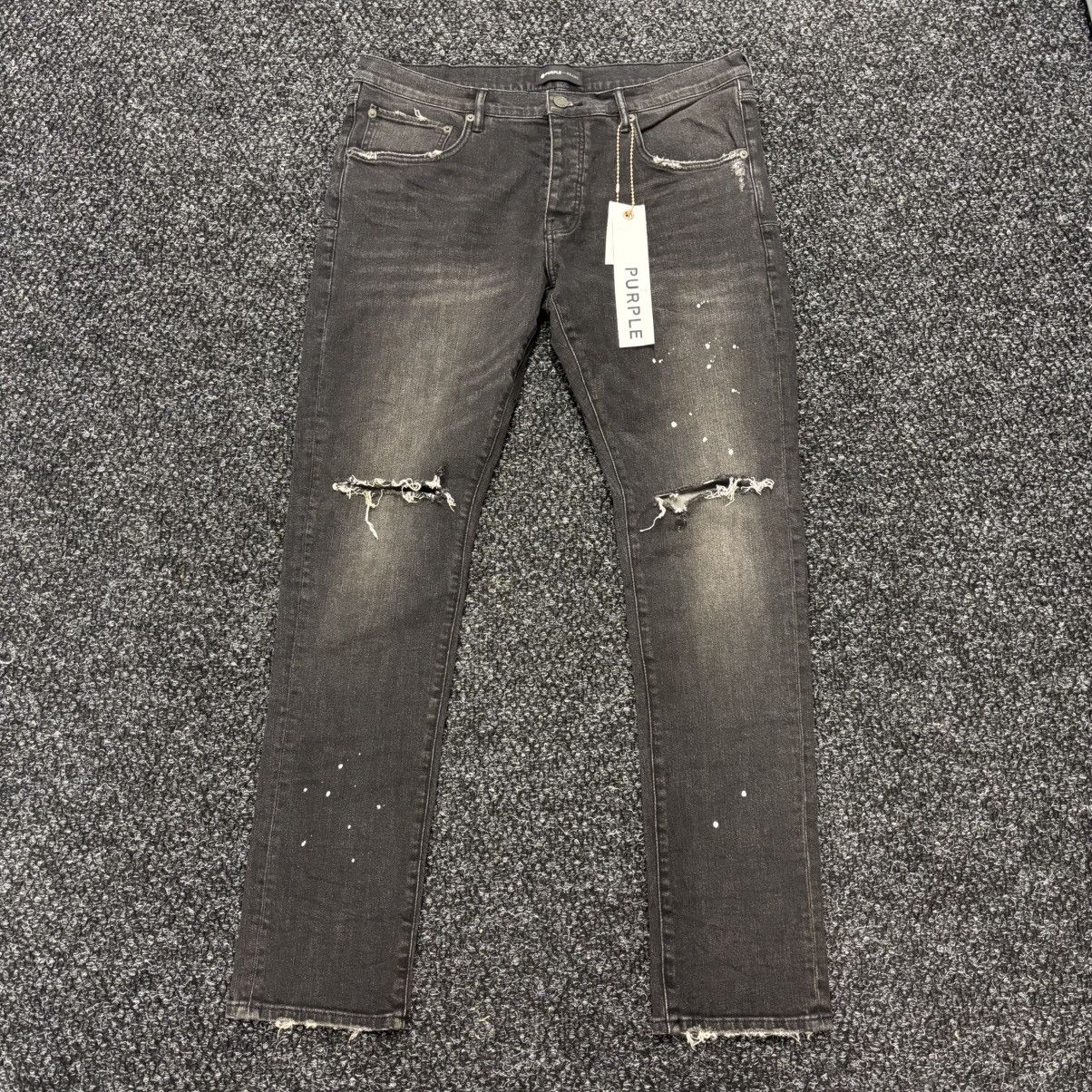 Purple Brand PURPLE BRAND Over Spray Slim Fit Jeans Washed Black Size US 36 / EU 52 - 1 Thumbnail