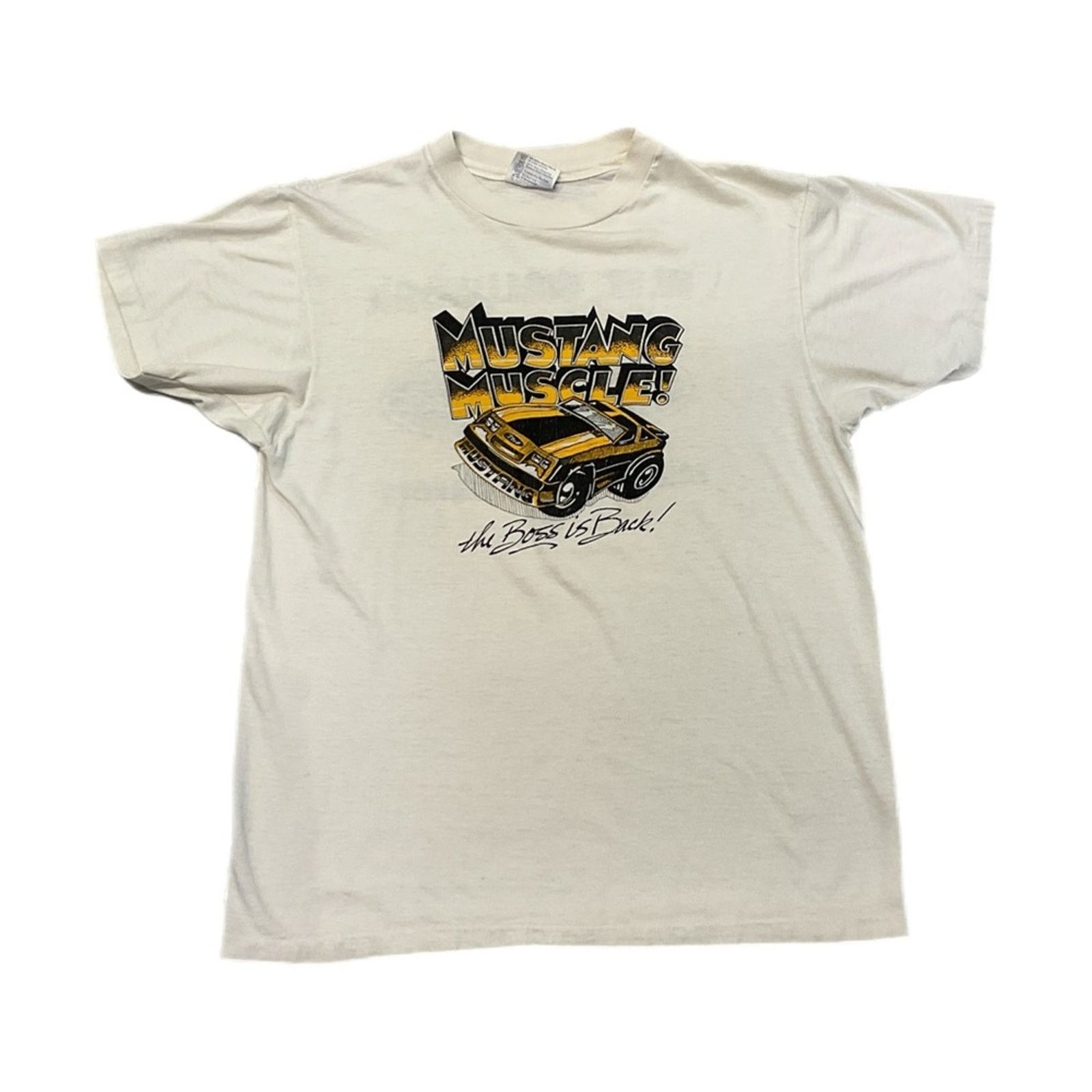 Hanes Vintage Mustang Muscle “The Boss Is Back” Graphic T-Shirt Size US L / EU 52-54 / 3 - 1 Thumbnail