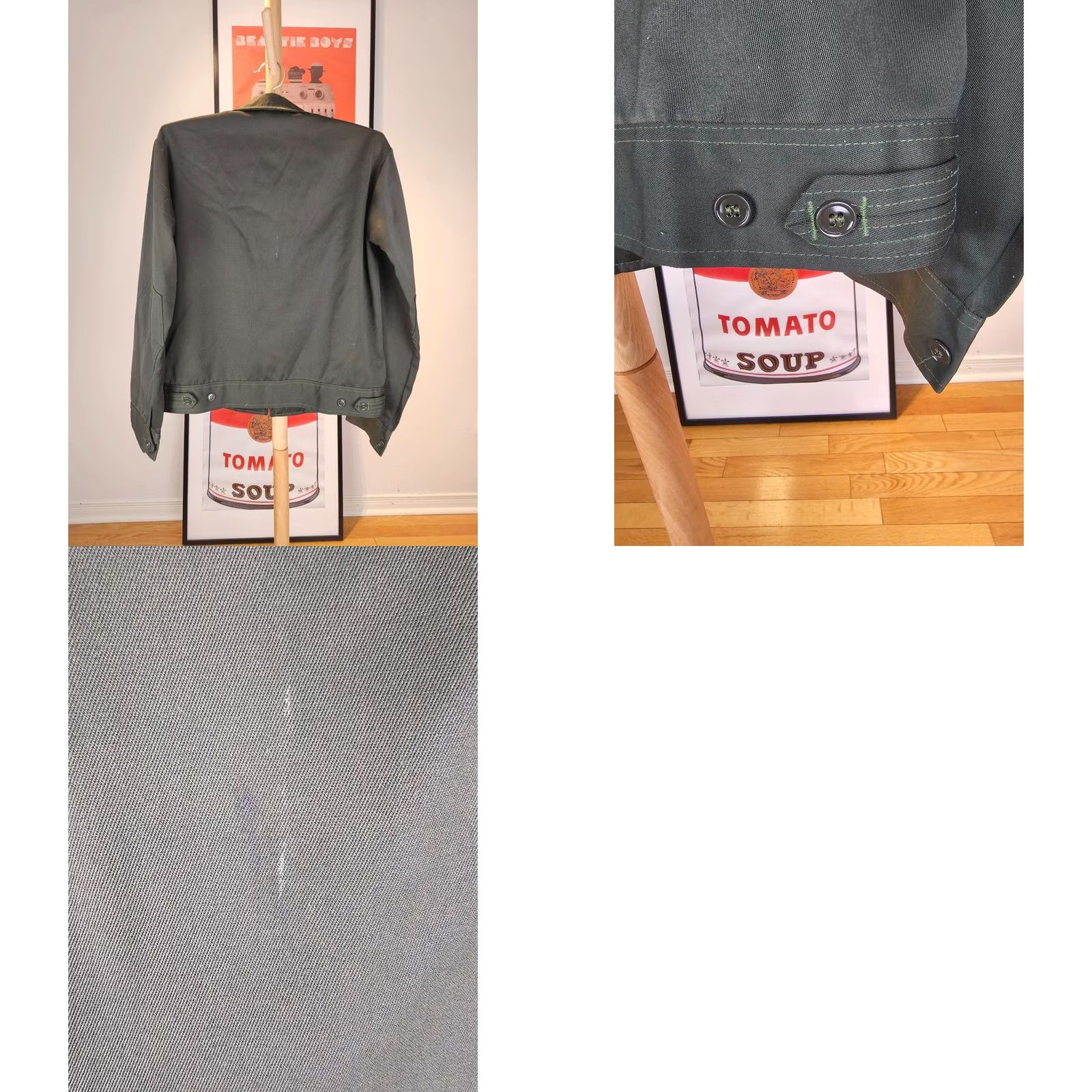 Gregory VINTAGE Gregory's 2 PLY WORK MECHANIC JACKET SZ MEDIUM Jacket Mens Green Denim Bomber 60s 18 INCH 20 INCH 24 INCH Size US M / EU 48-50 / 2 - 8 Thumbnail