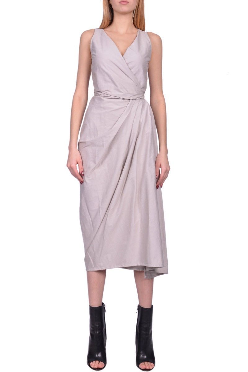 Rick Owens Last Rick Owens Twill Cotton & Silk Midi Dress Size M / US 6-8 / IT 42-44 - 2 Thumbnail